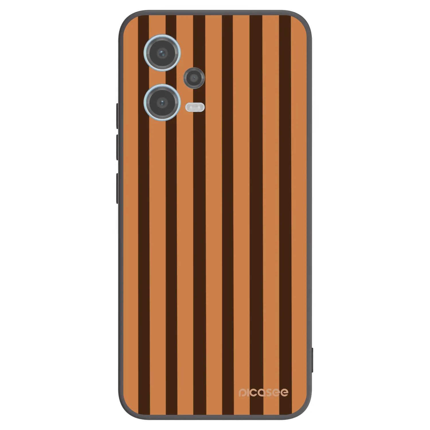 Picasee Xiaomi Redmi Note 12 5G Hülle - Schwarzes Silikon - Caramel lines