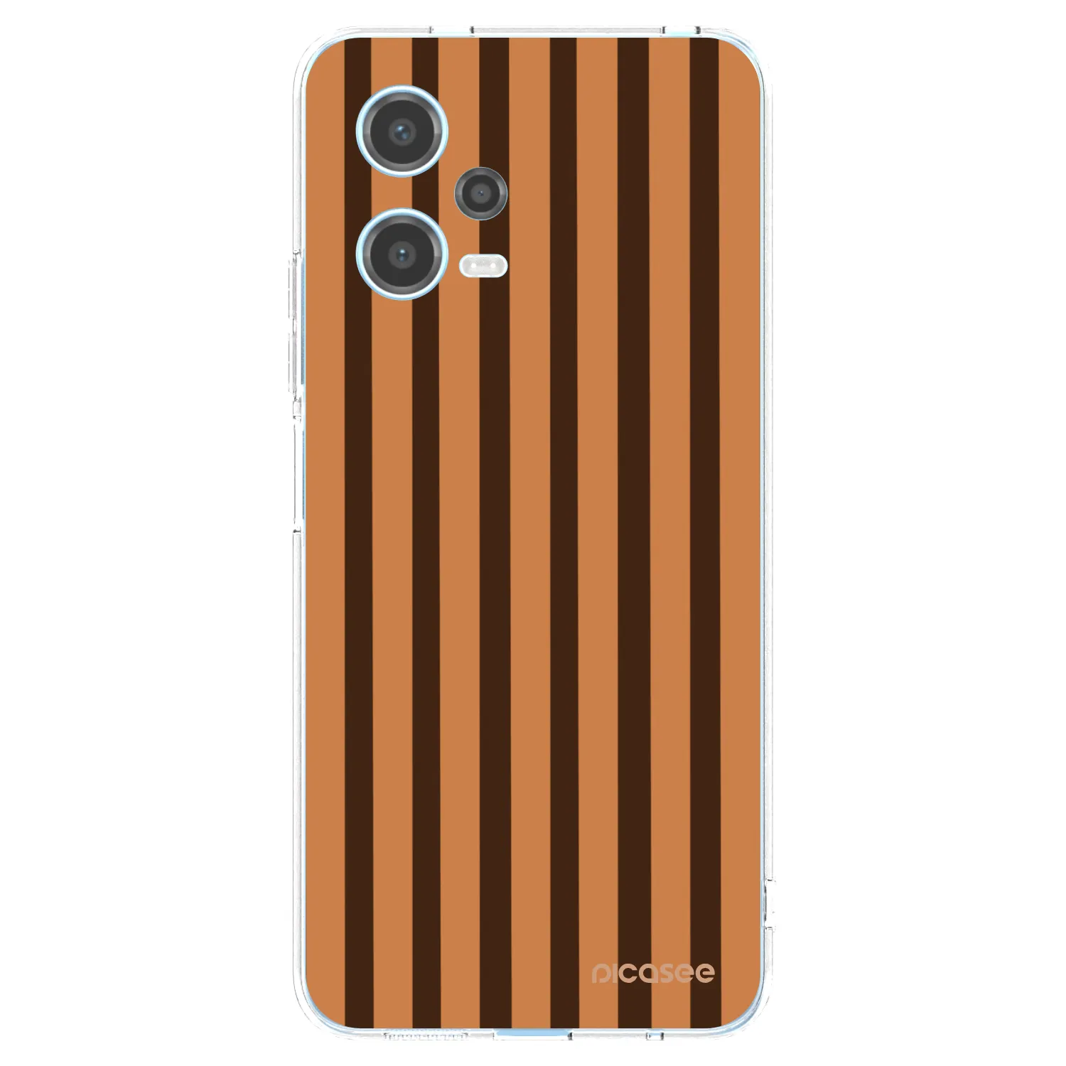Picasee Xiaomi Redmi Note 12 5G Hülle - Transparentes Silikon - Caramel lines