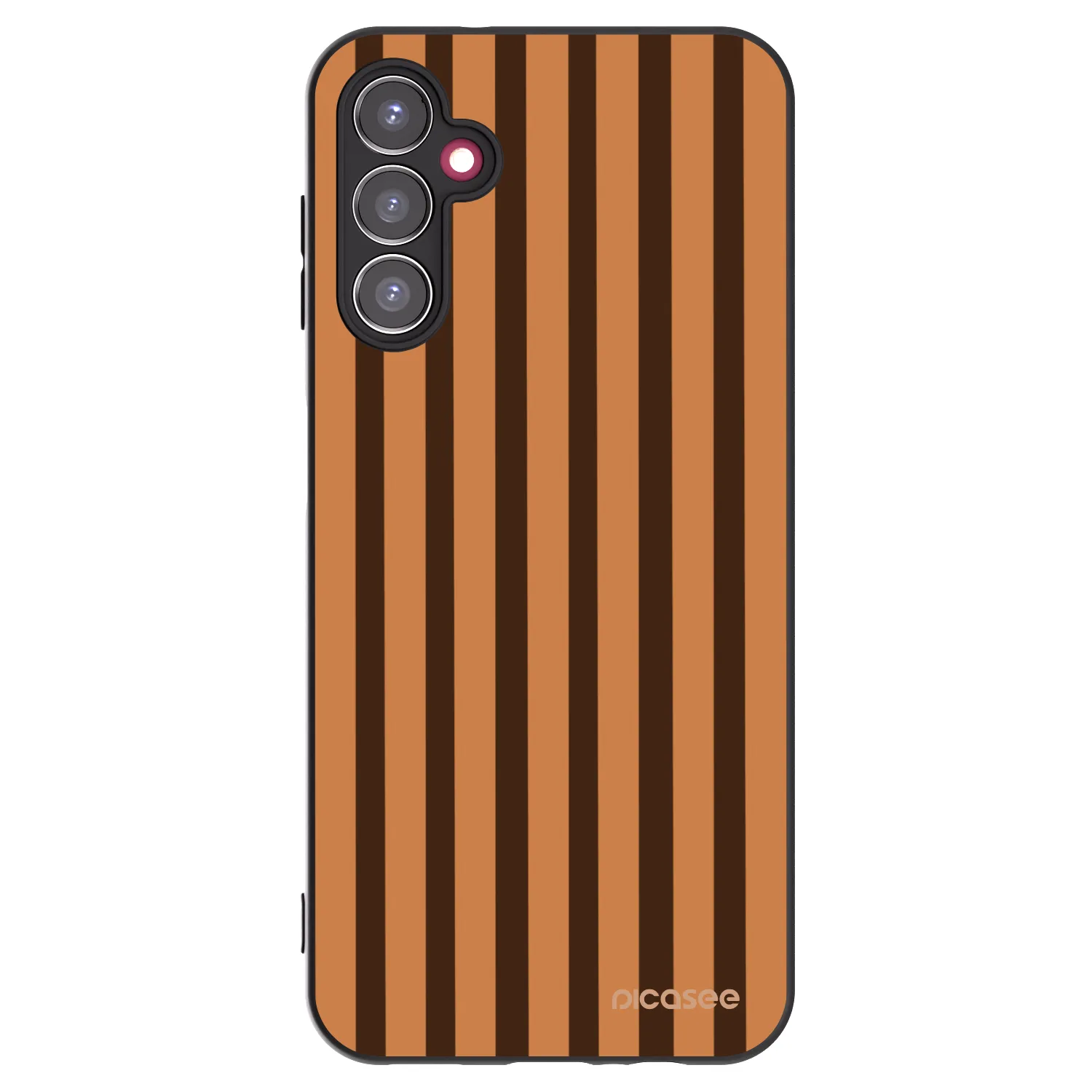 Picasee Samsung Galaxy A14 4G A145R Hülle - Schwarzes Silikon - Caramel lines
