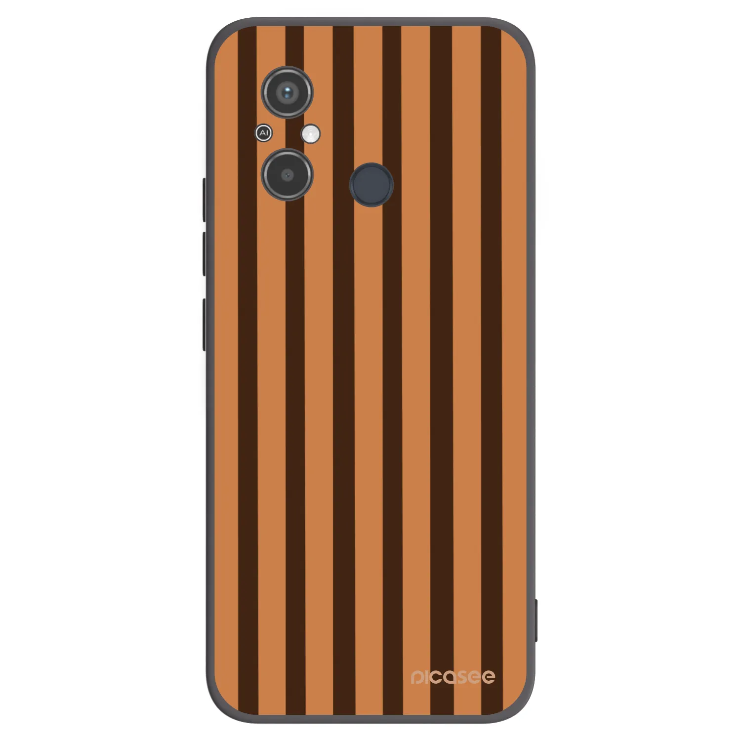 Picasee Xiaomi Redmi 12C Hülle - Schwarzes Silikon - Caramel lines