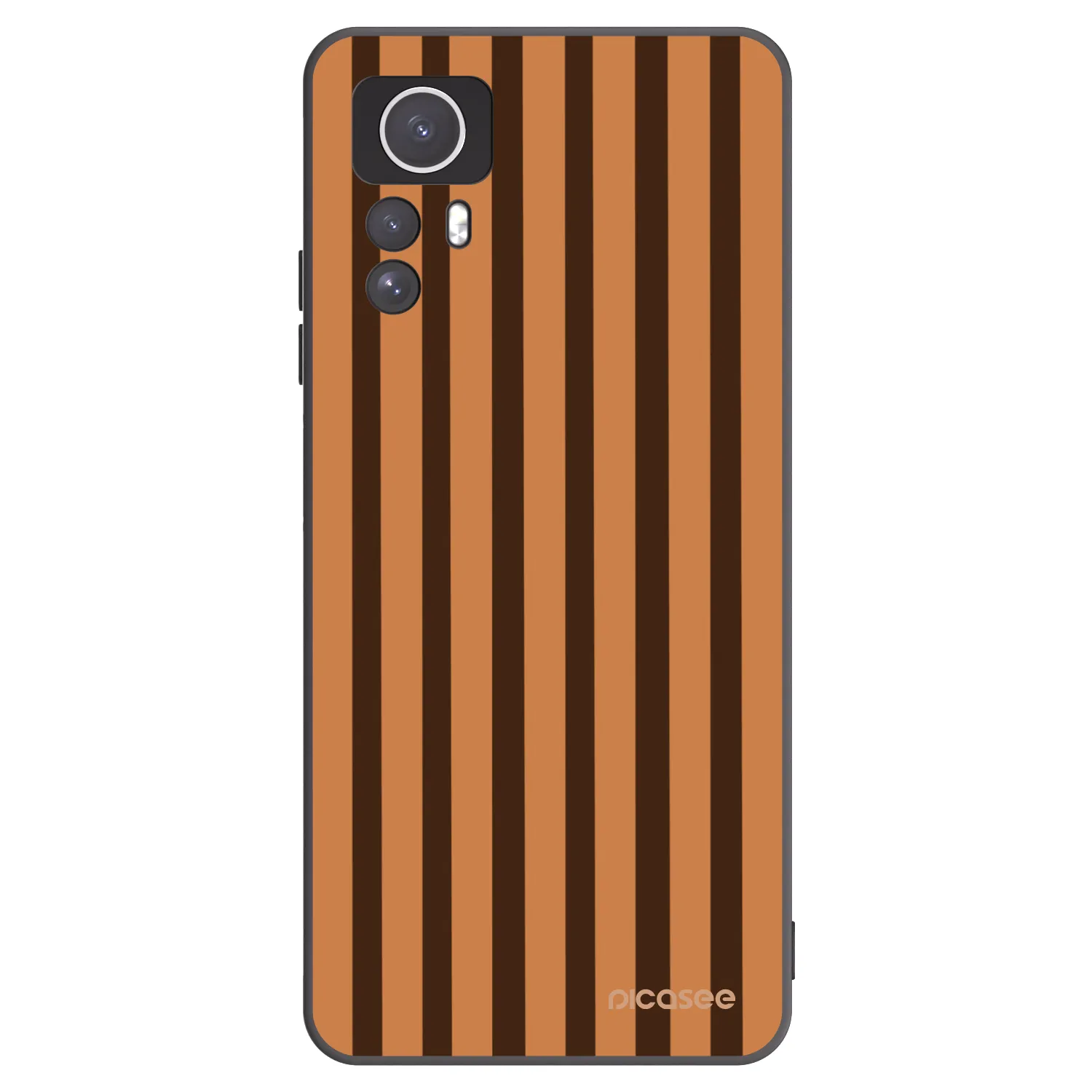 Picasee Xiaomi Redmi Note 12S Hülle - Schwarzes Silikon - Caramel lines