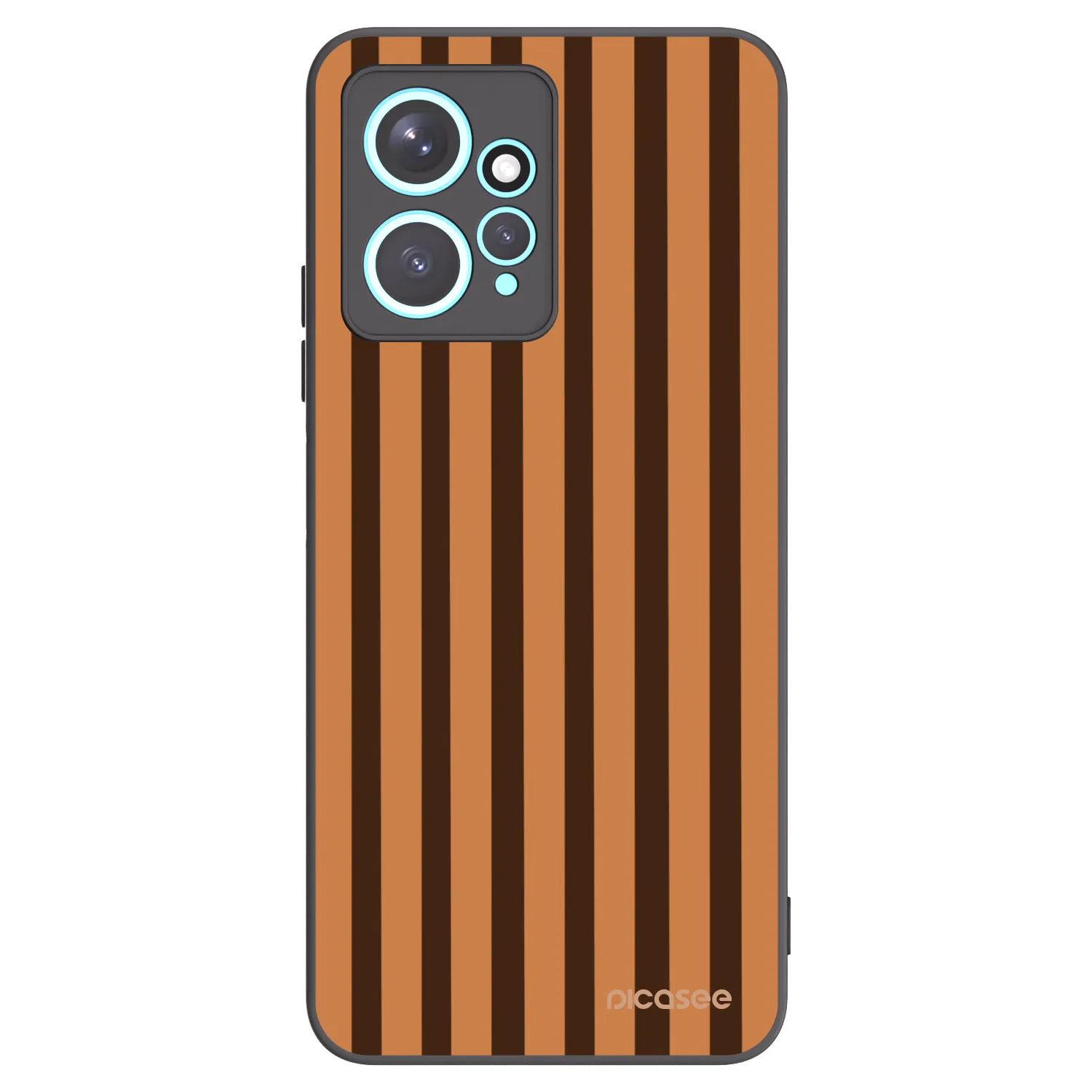 Picasee Xiaomi Redmi Note 12 4G Hülle - Schwarzes Silikon - Caramel lines