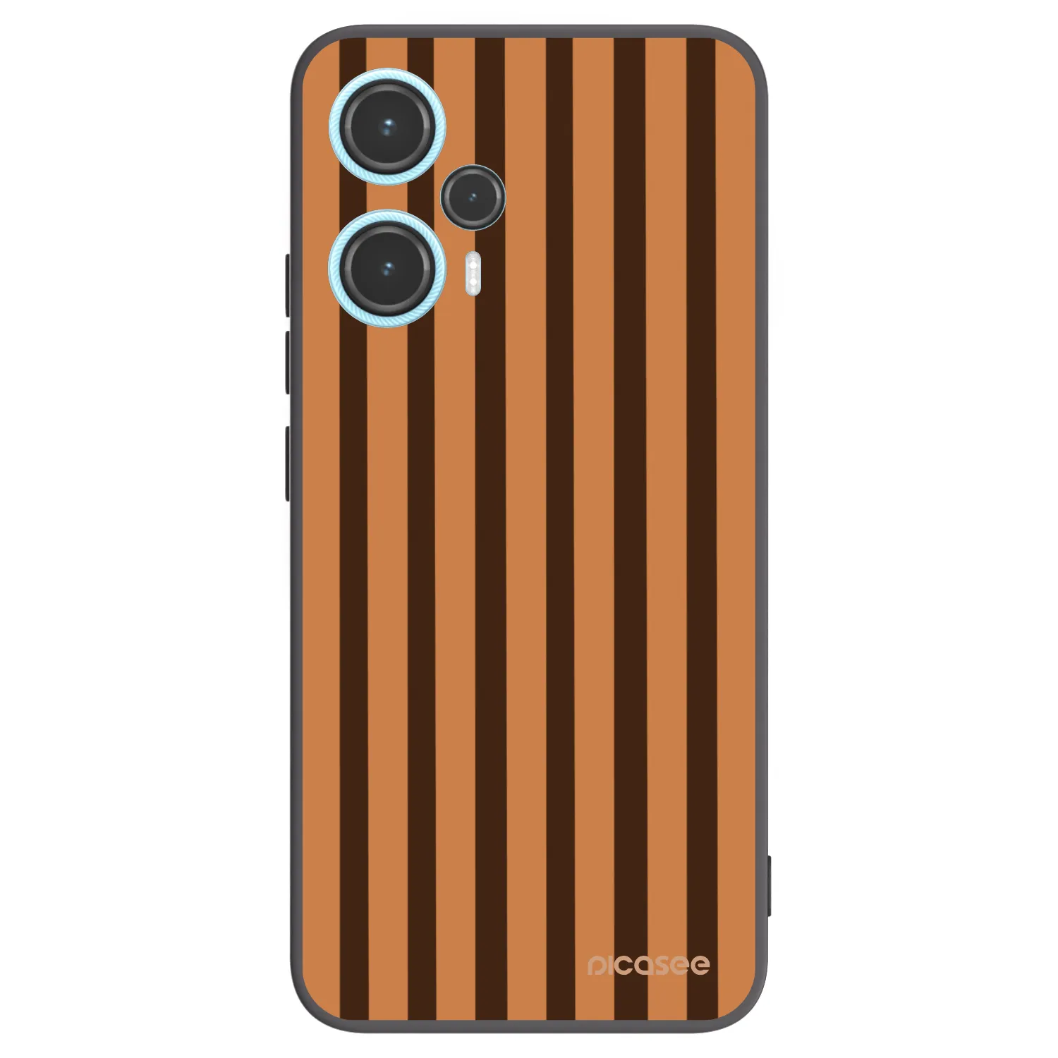 Picasee Xiaomi Poco F5 Hülle - Schwarzes Silikon - Caramel lines
