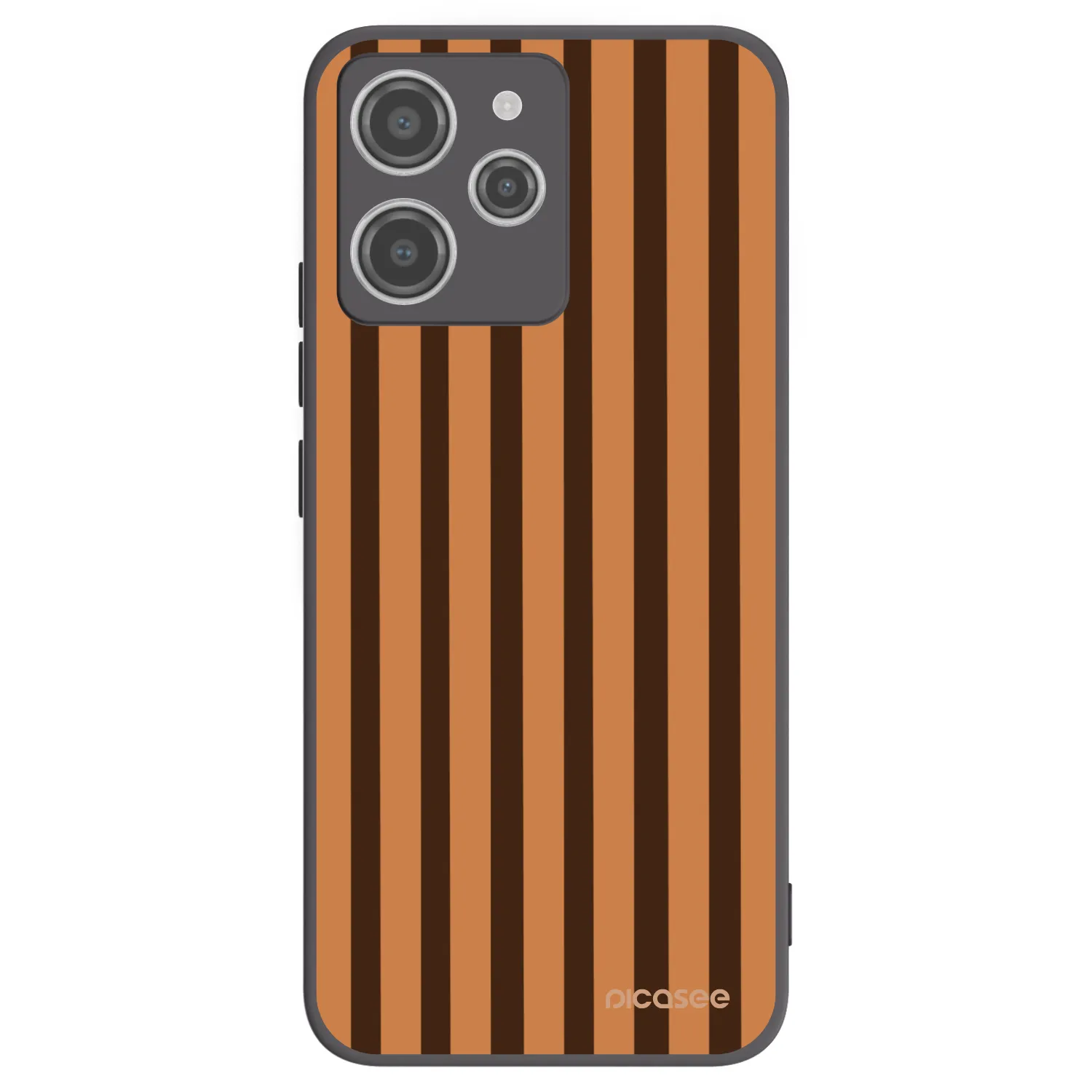 Picasee Xiaomi Redmi 12 4G Hülle - Schwarzes Silikon - Caramel lines