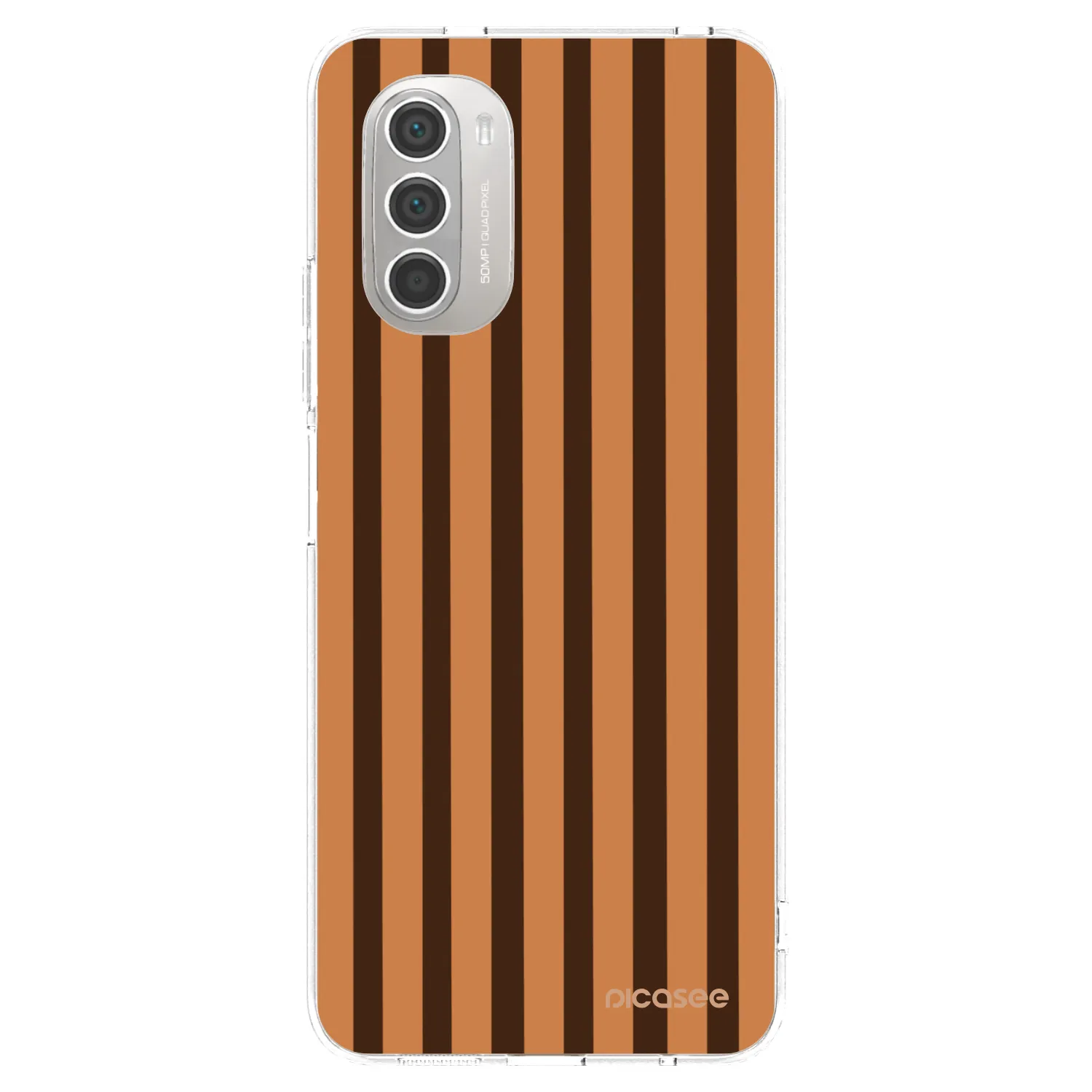Picasee Motorola Moto G51 Hülle - Transparentes Silikon - Caramel lines
