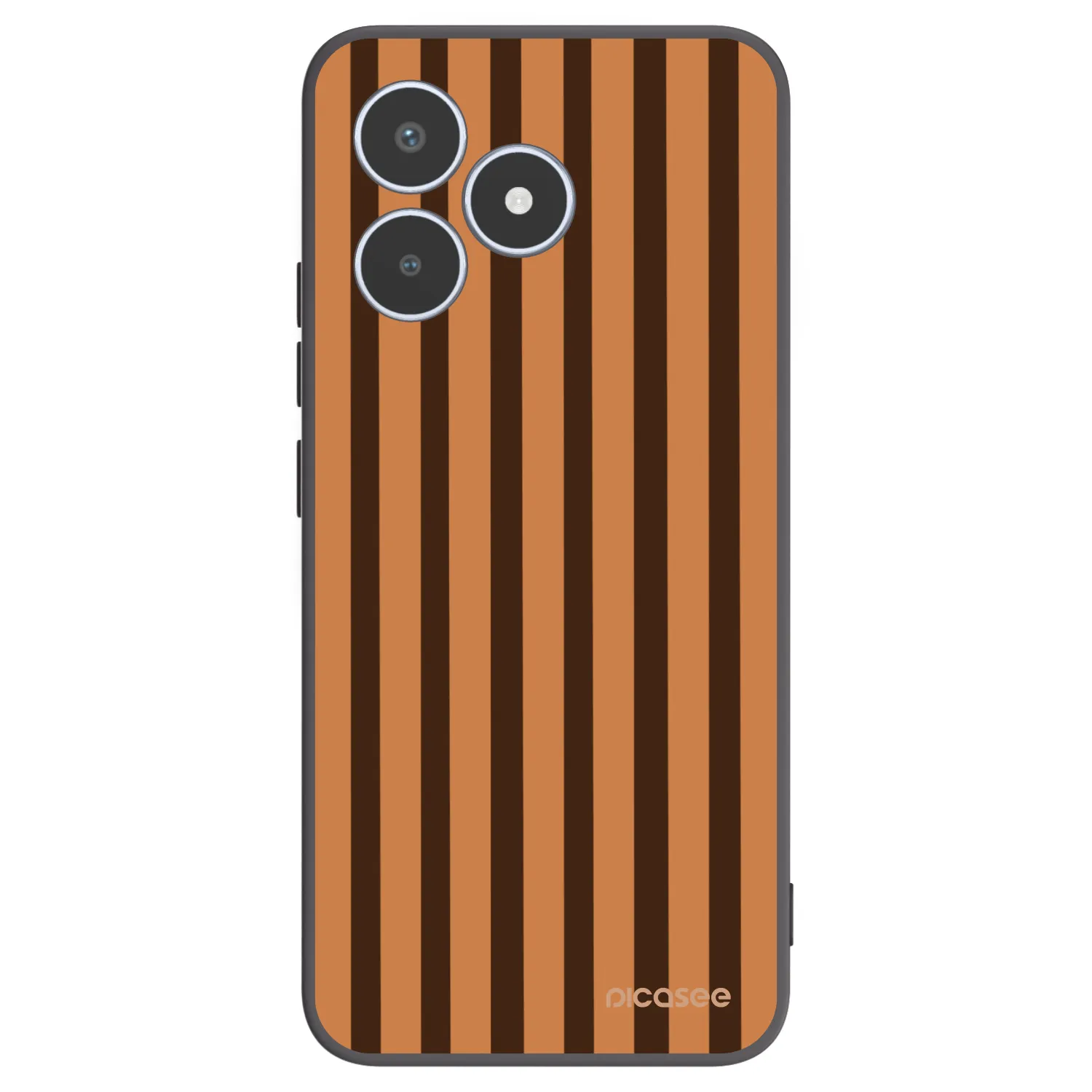 Picasee Realme C53 Hülle - Schwarzes Silikon - Caramel lines
