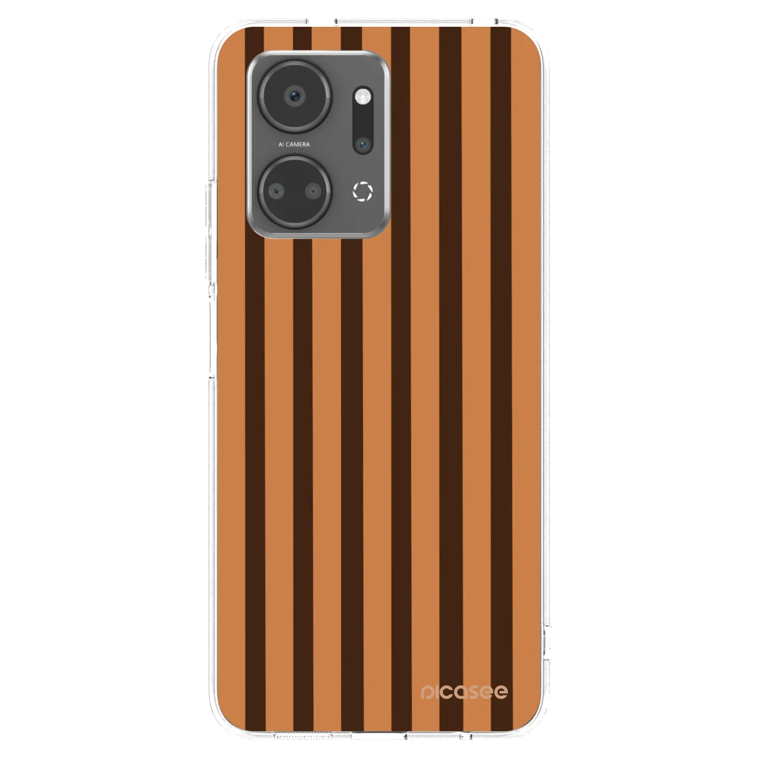 Picasee Honor X7a Hülle - Transparentes Silikon - Caramel lines