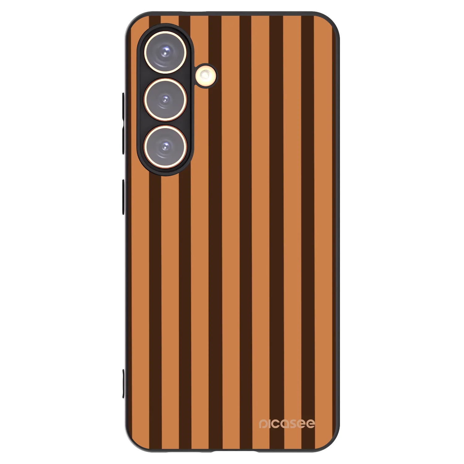 Picasee Samsung Galaxy S24 S921B 5G Hülle - Schwarzes Silikon - Caramel lines