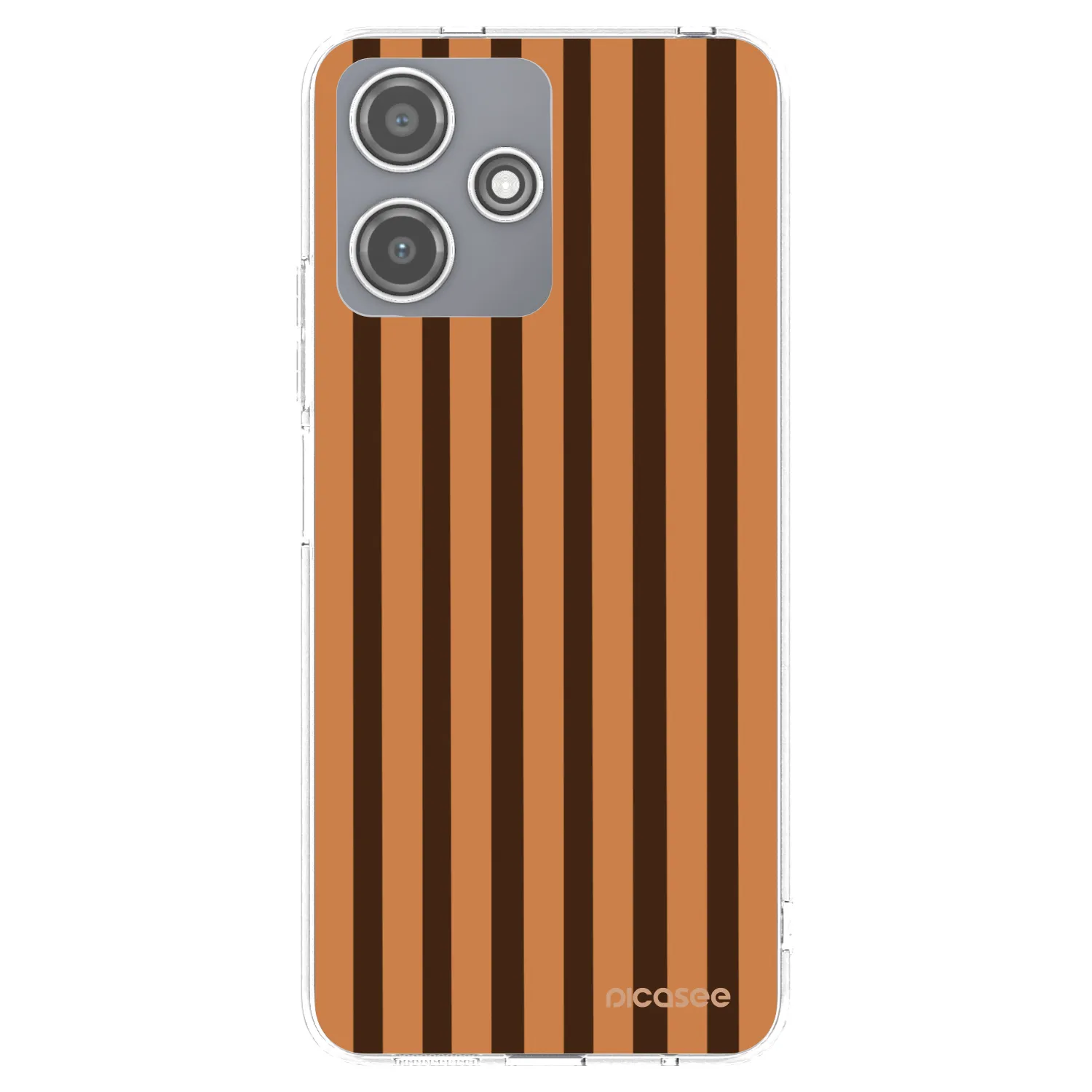 Picasee Xiaomi Redmi 12 5G Hülle - Transparentes Silikon - Caramel lines