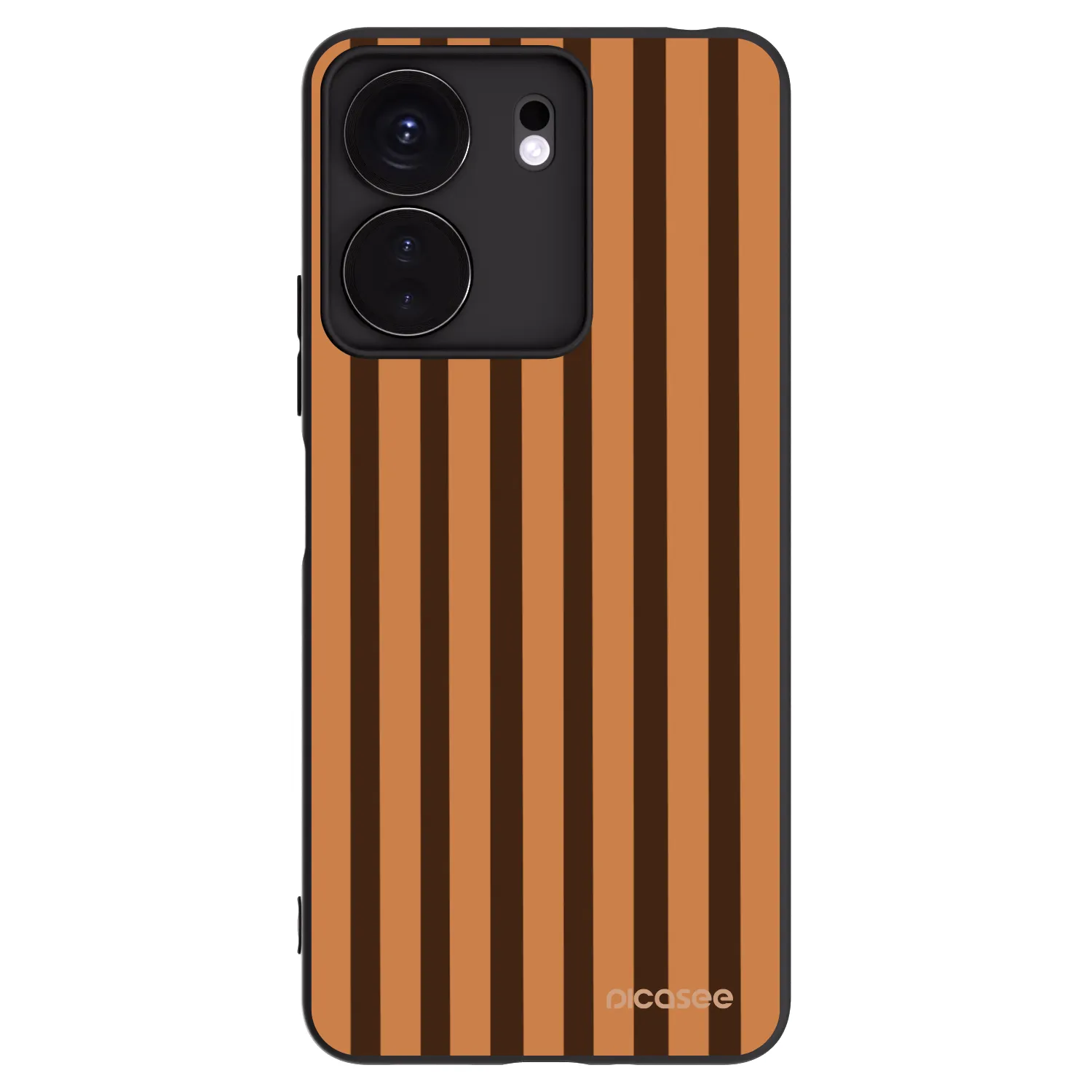 Picasee Xiaomi Redmi 13C 4G Hülle - Schwarzes Silikon - Caramel lines