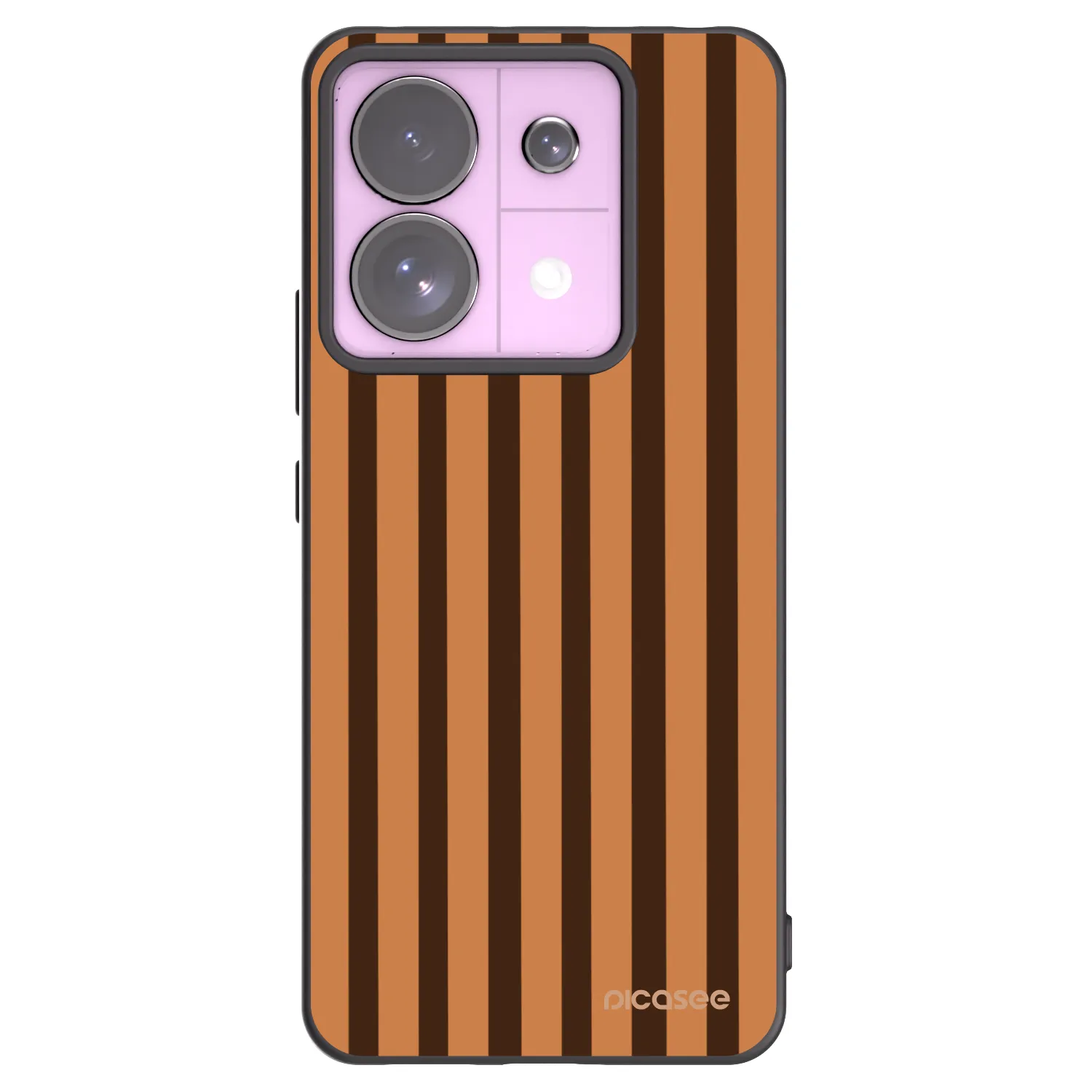 Picasee Xiaomi Redmi Note 13 Pro 5G Hülle - Schwarzes Silikon - Caramel lines