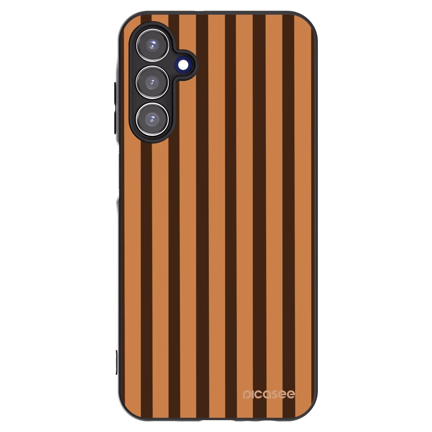 Picasee Samsung Galaxy A15 A155F 4G Hülle - Schwarzes Silikon - Caramel lines