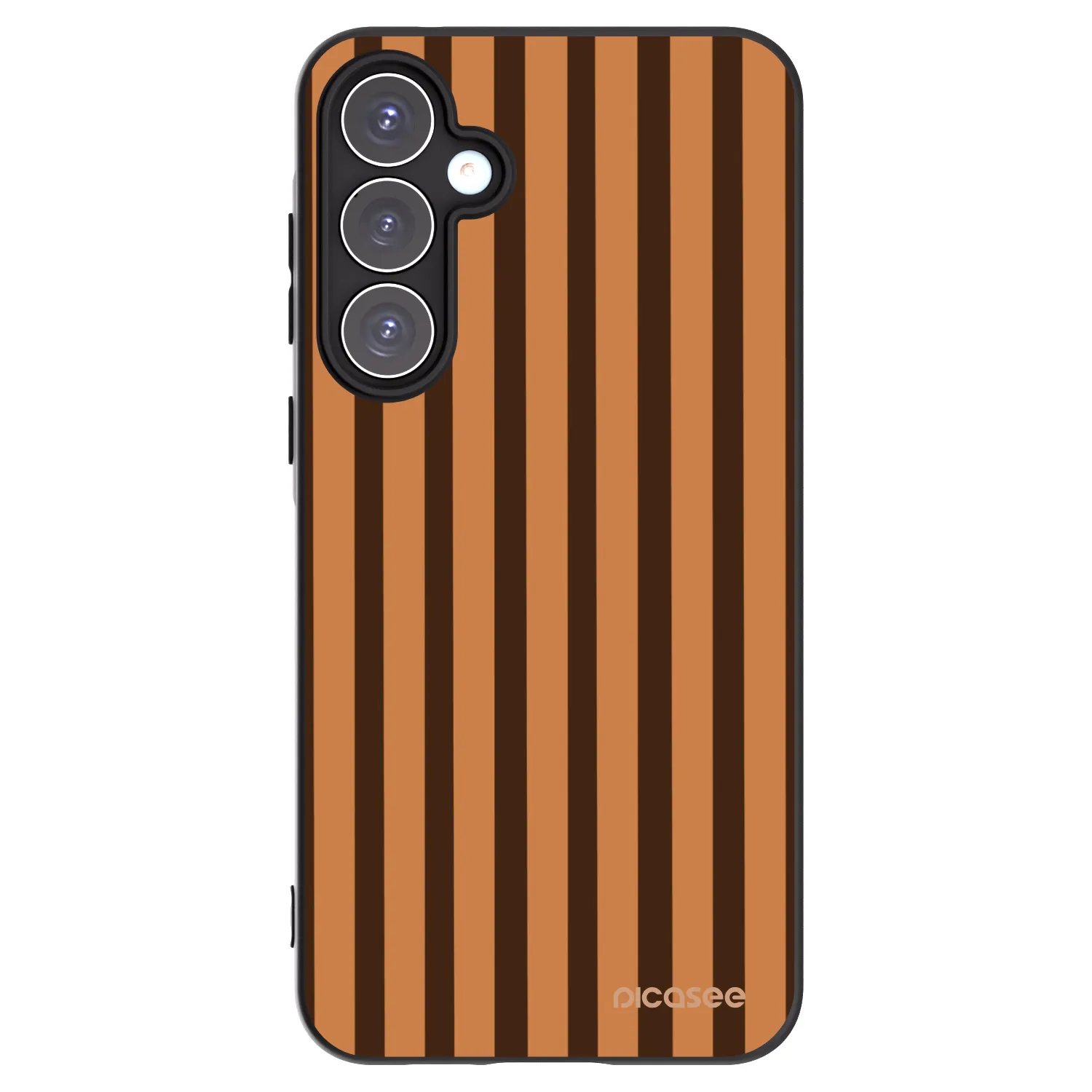 Picasee Samsung Galaxy A55 5G A556B Hülle - Schwarzes Silikon - Caramel lines
