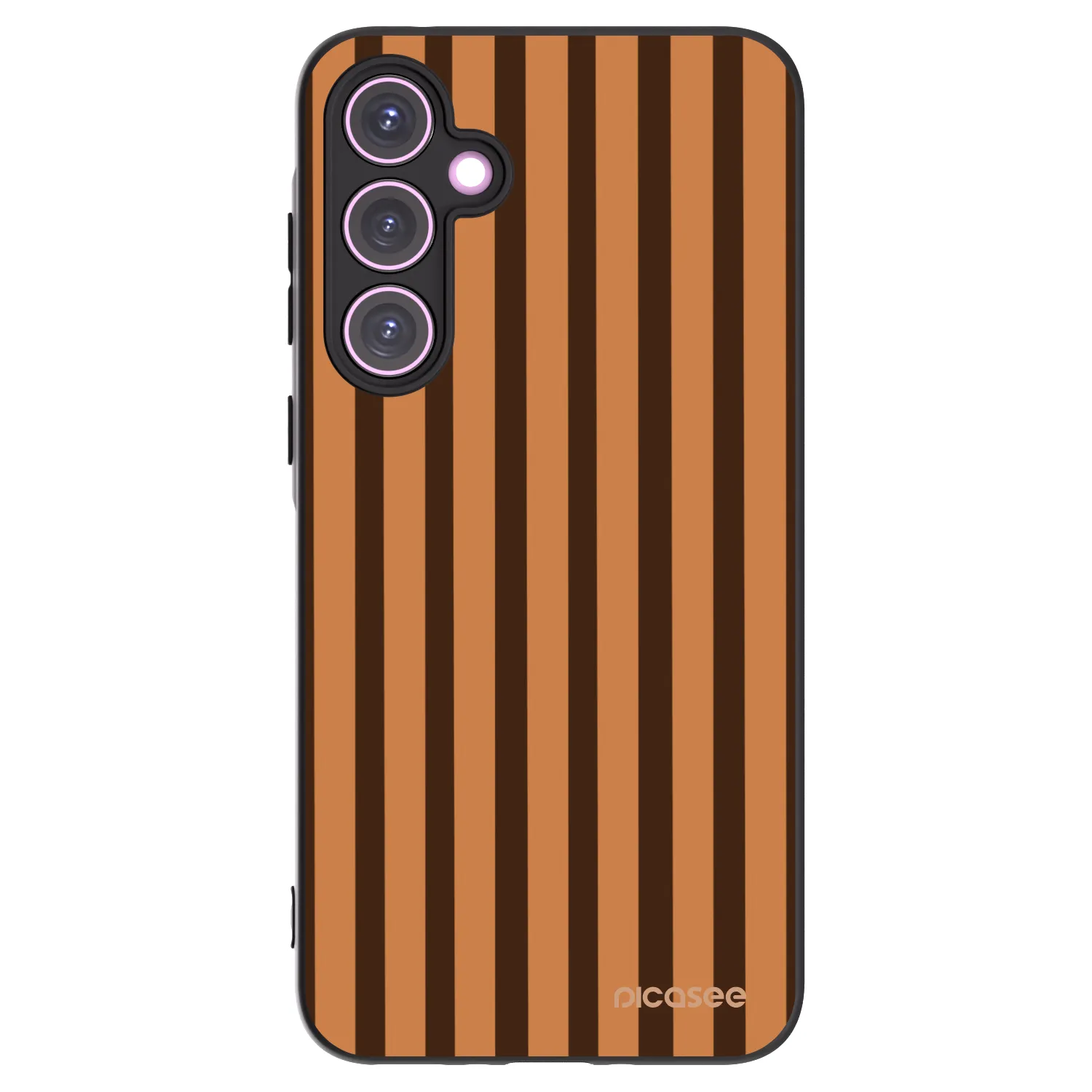 Picasee Samsung Galaxy A35 5G A356B Hülle - Schwarzes Silikon - Caramel lines
