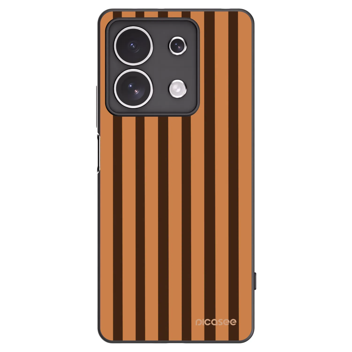 Picasee Xiaomi Redmi Note 13 4G Hülle - Schwarzes Silikon - Caramel lines