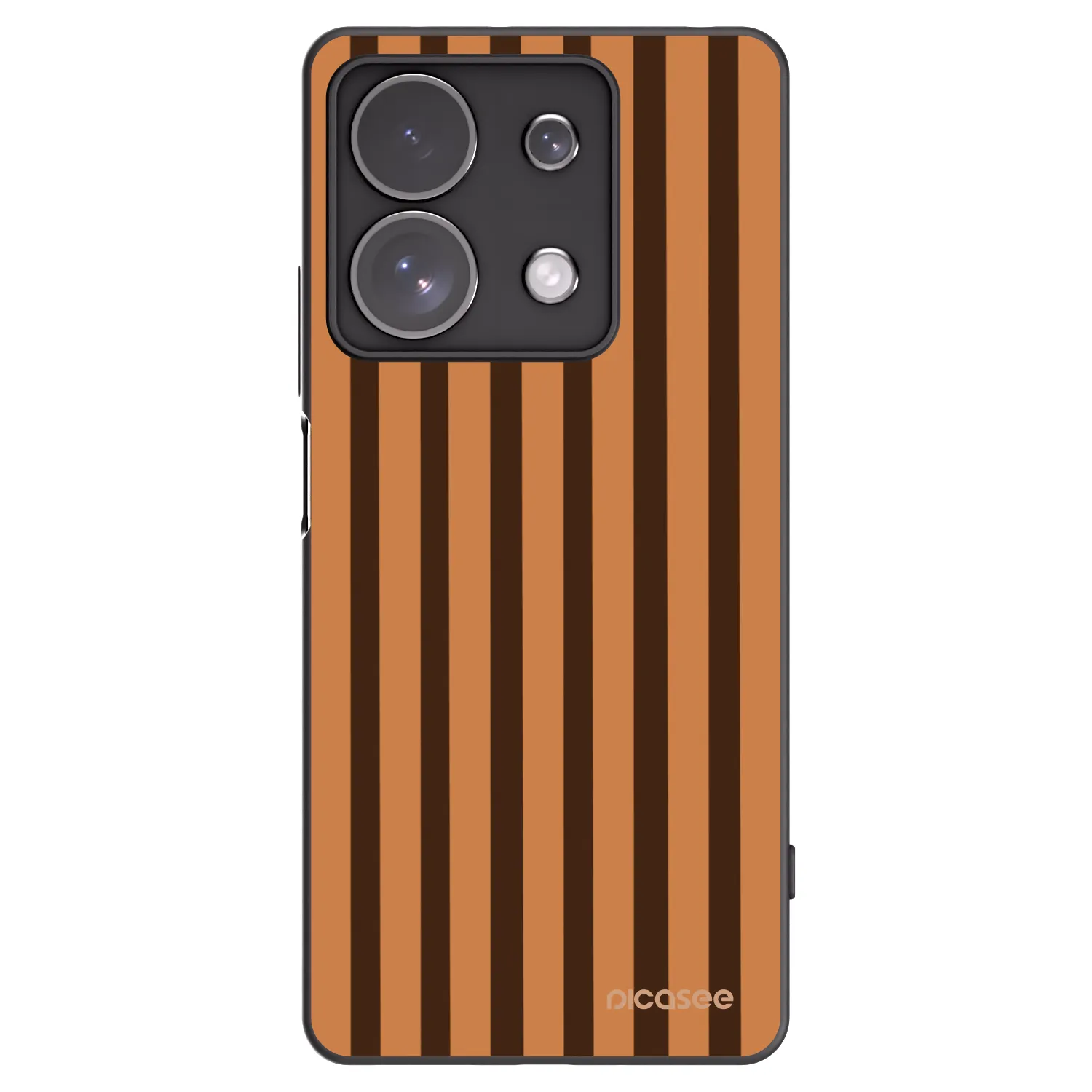 Picasee Xiaomi Redmi Note 13 Pro 4G Hülle - Schwarzes Silikon - Caramel lines
