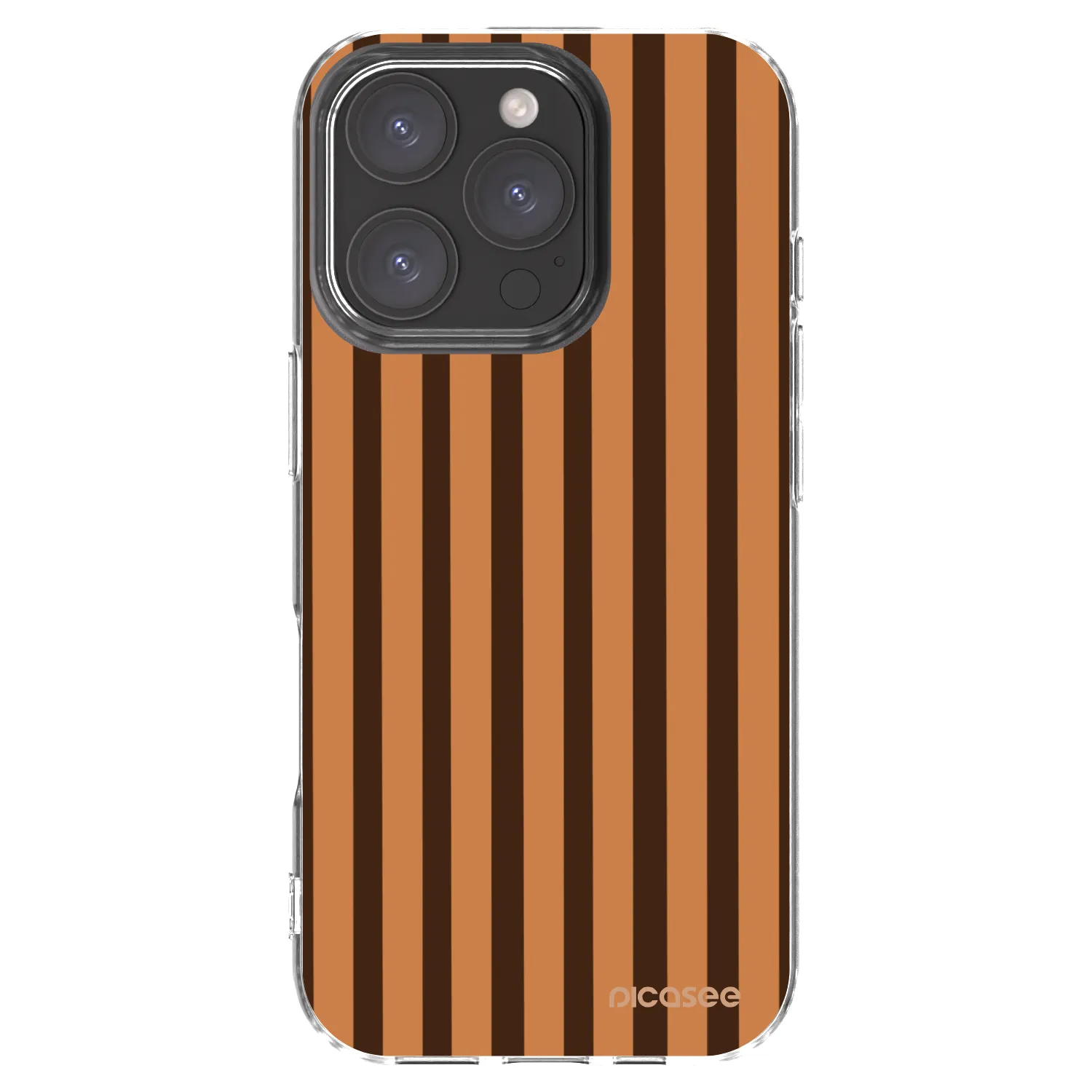 Picasee Apple iPhone 16 Pro Hülle - Transparentes Silikon - Caramel lines
