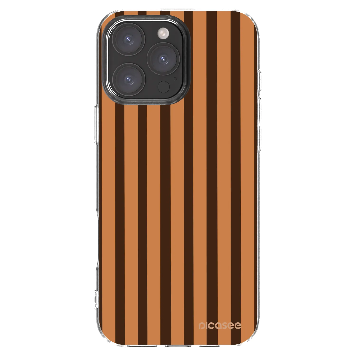 Picasee Apple iPhone 16 Pro Max Hülle - Transparentes Silikon - Caramel lines