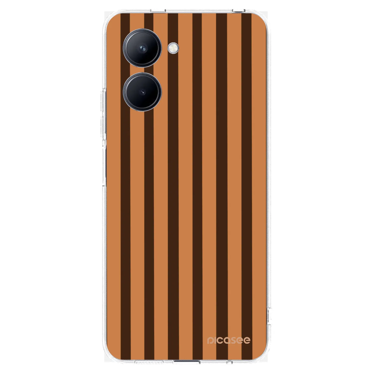 Picasee Realme C33 (2023) Hülle - Transparentes Silikon - Caramel lines