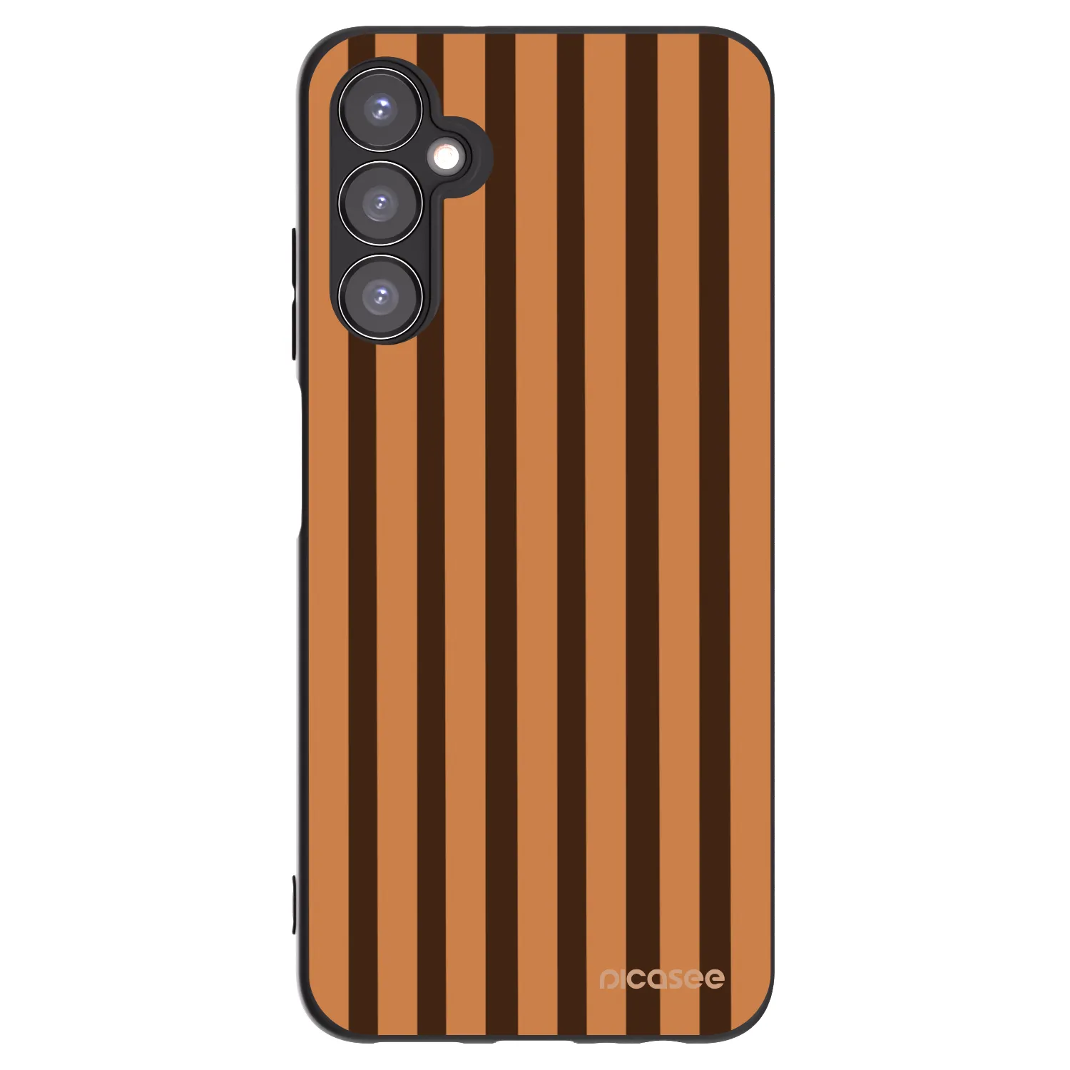 Picasee Samsung Galaxy A05s A057G Hülle - Schwarzes Silikon - Caramel lines