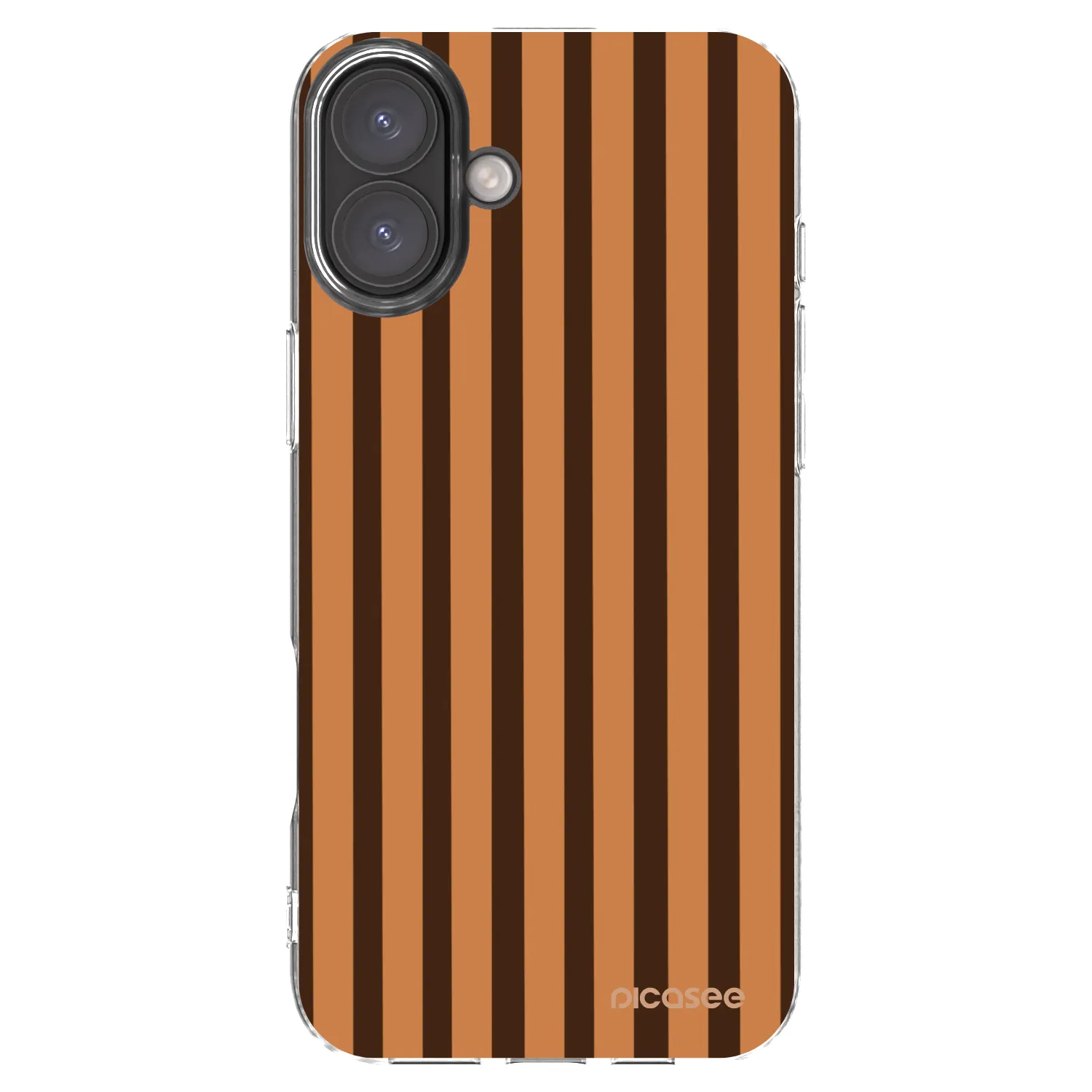 Picasee Apple iPhone 16 Plus Hülle - Transparentes Silikon - Caramel lines