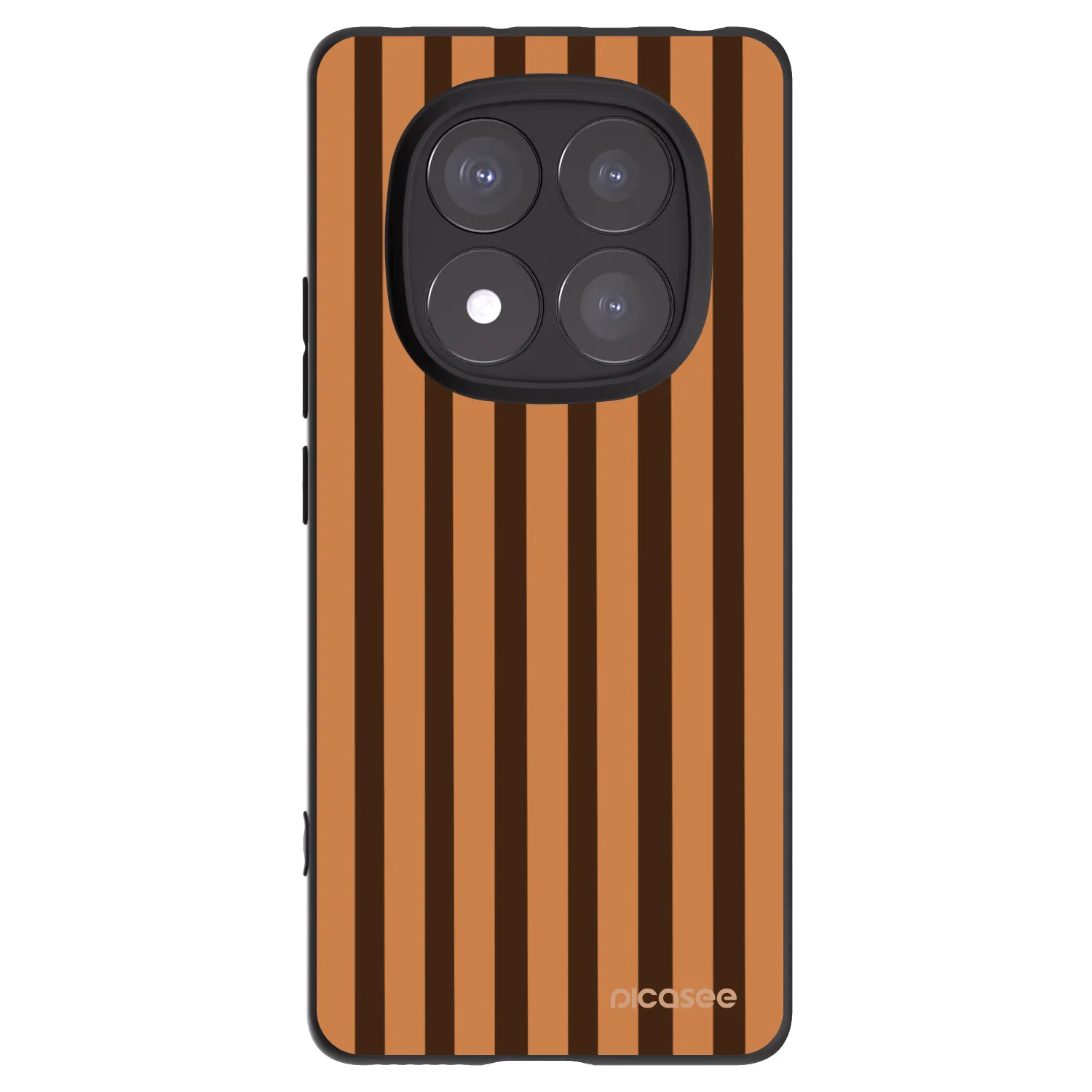 Picasee Xiaomi Redmi Note 14 Pro+ 5G Hülle - Schwarzes Silikon - Caramel lines