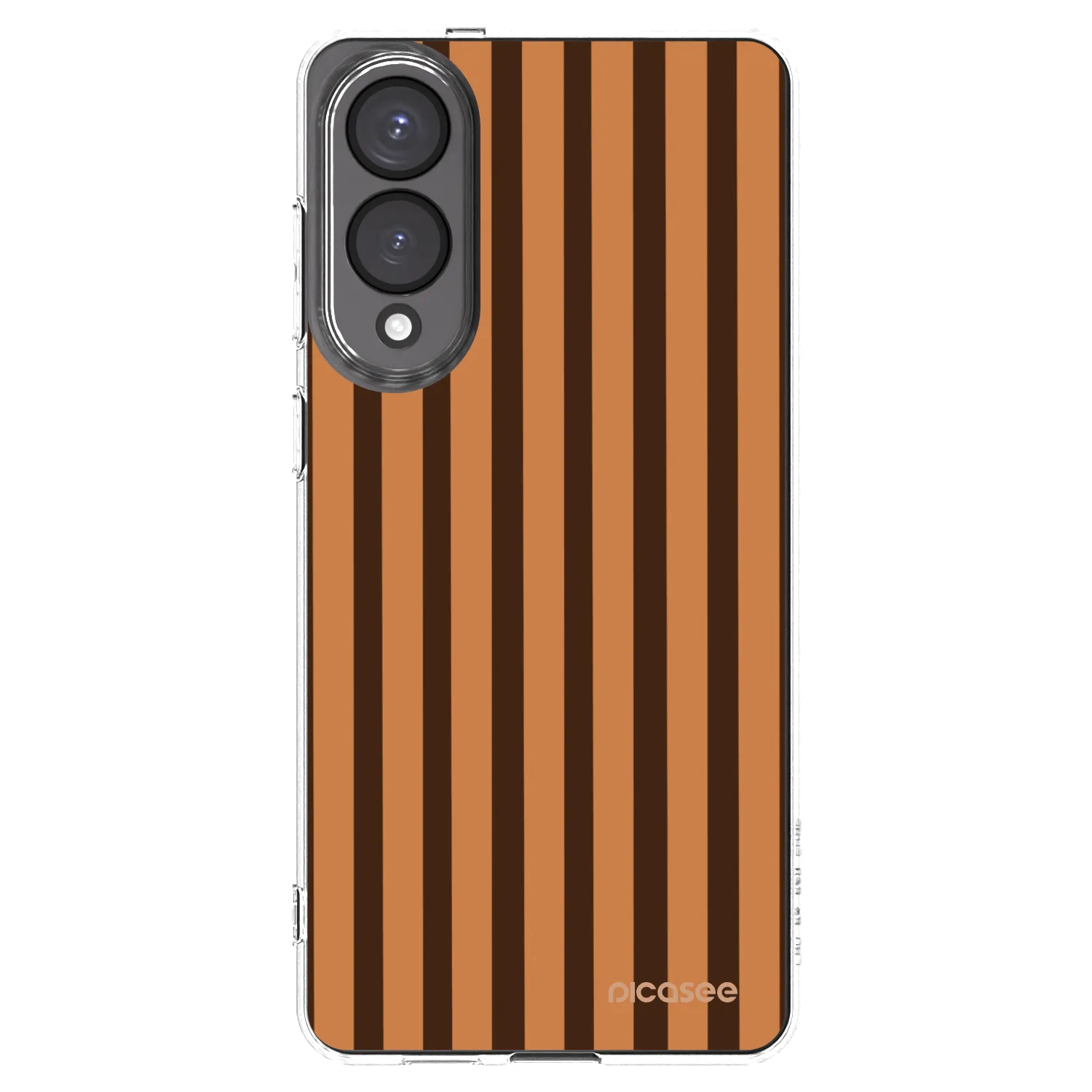 Picasee Samsung Galaxy S25 Edge 5G Hülle - Transparentes Silikon - Caramel lines