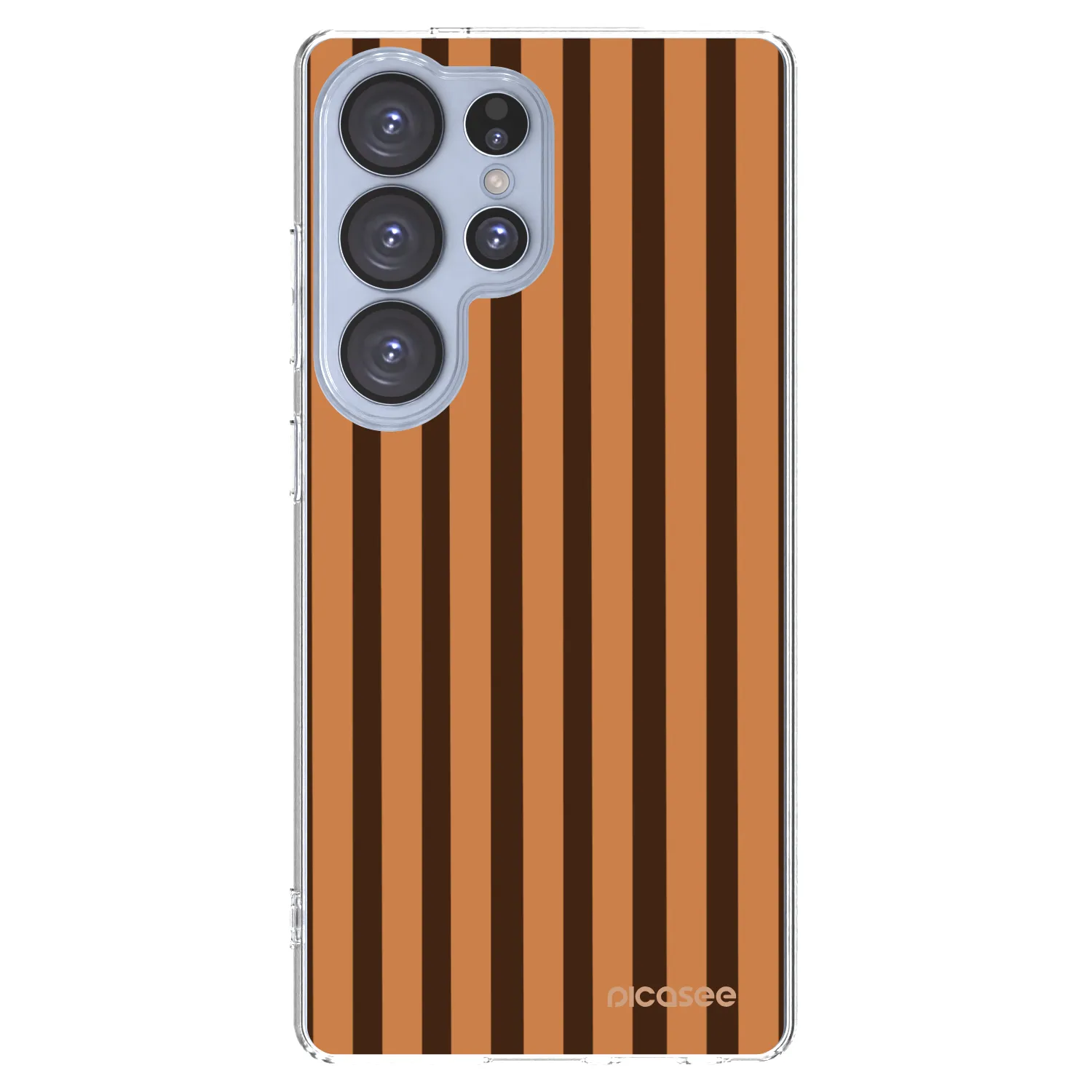 Picasee Samsung Galaxy S25 Ultra 5G Hülle - Transparentes Silikon - Caramel lines