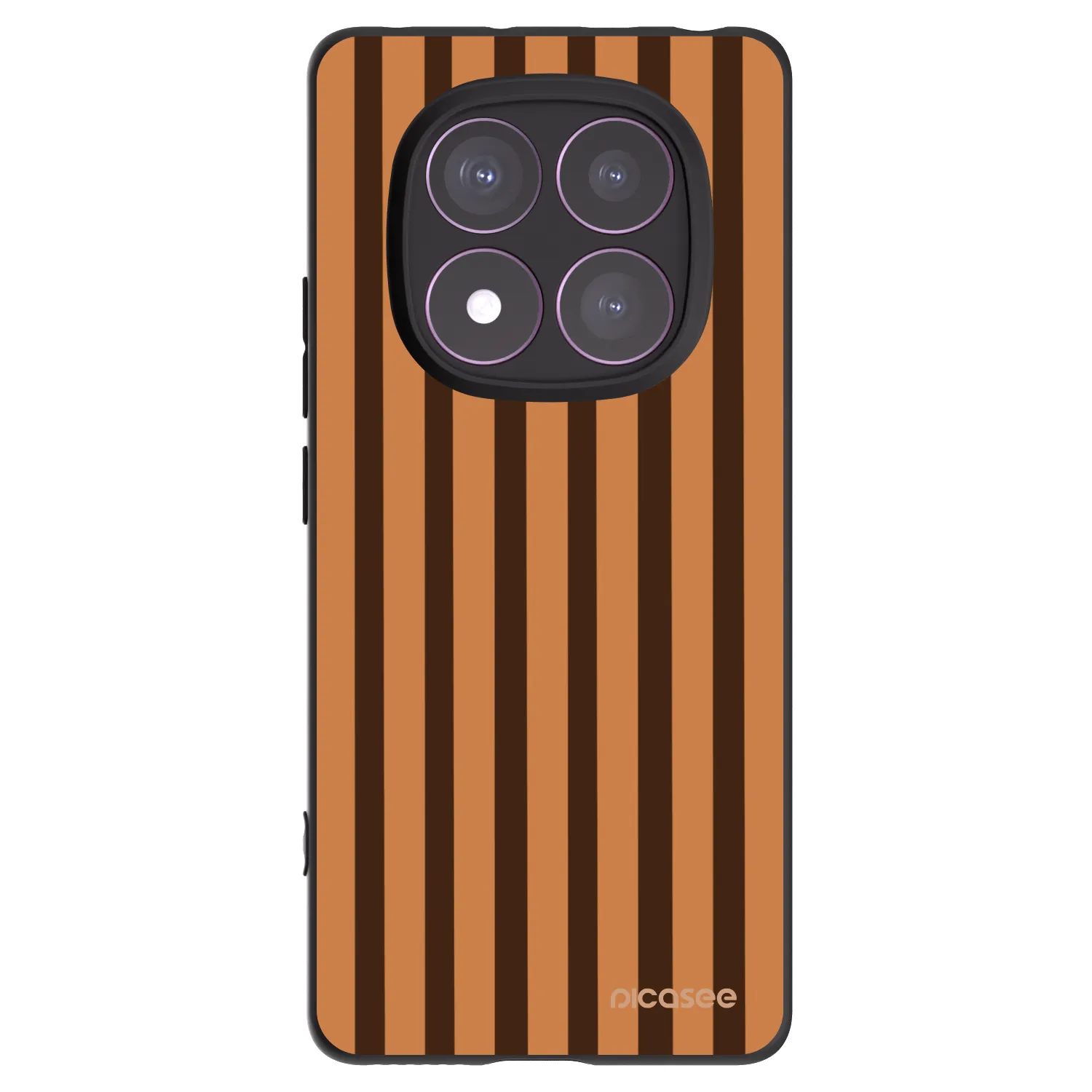 Picasee Xiaomi Redmi Note 14 Pro 4G Hülle - Schwarzes Silikon - Caramel lines