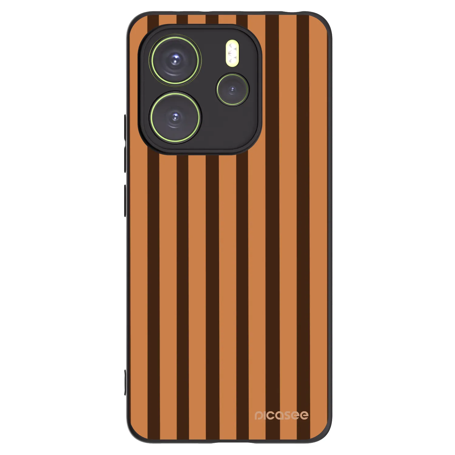 Picasee Xiaomi Redmi Note 14 4G Hülle - Schwarzes Silikon - Caramel lines