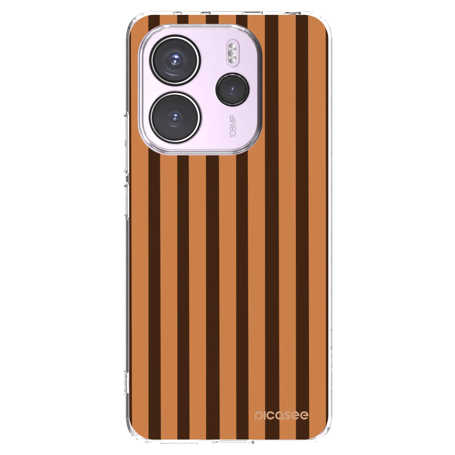 Picasee Xiaomi Redmi Note 14 4G Hülle - Transparentes Silikon - Caramel lines