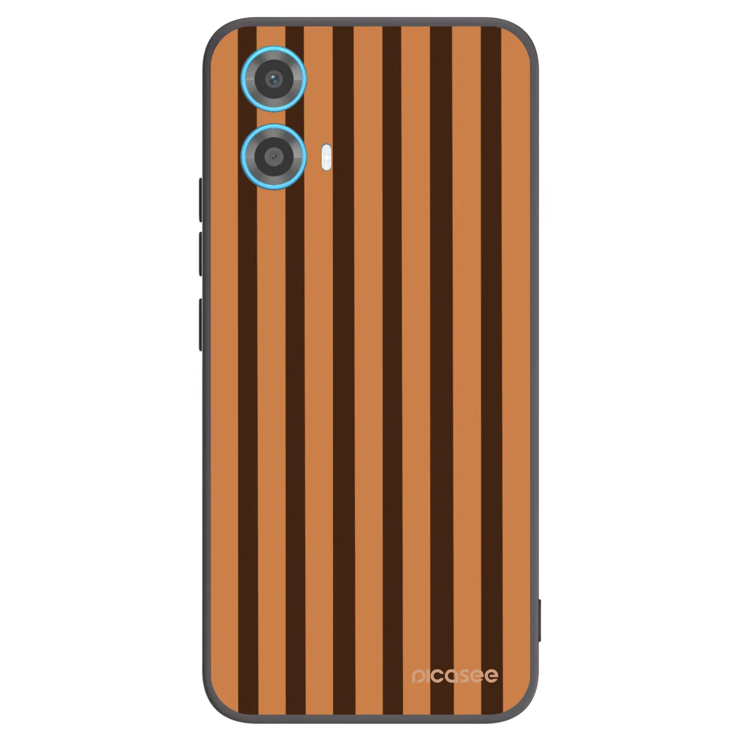 Picasee Motorola Moto G34 5G Hülle - Schwarzes Silikon - Caramel lines