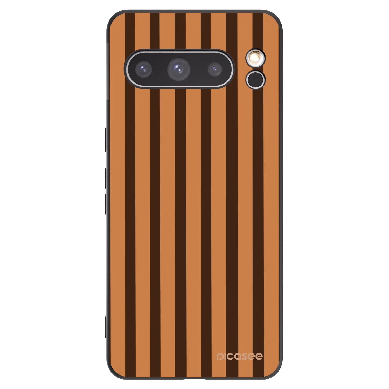 Picasee Google Pixel 8 Pro Hülle - Schwarzes Silikon - Caramel lines