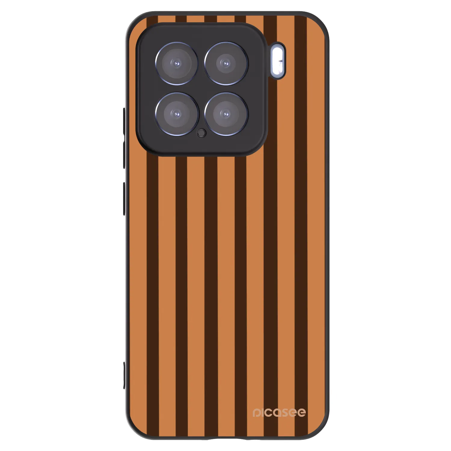 Picasee Xiaomi 15 Hülle - Schwarzes Silikon - Caramel lines