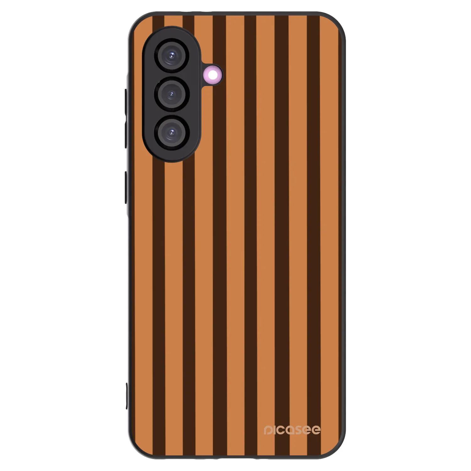 Picasee Samsung Galaxy A56 5G A566B Hülle - Schwarzes Silikon - Caramel lines