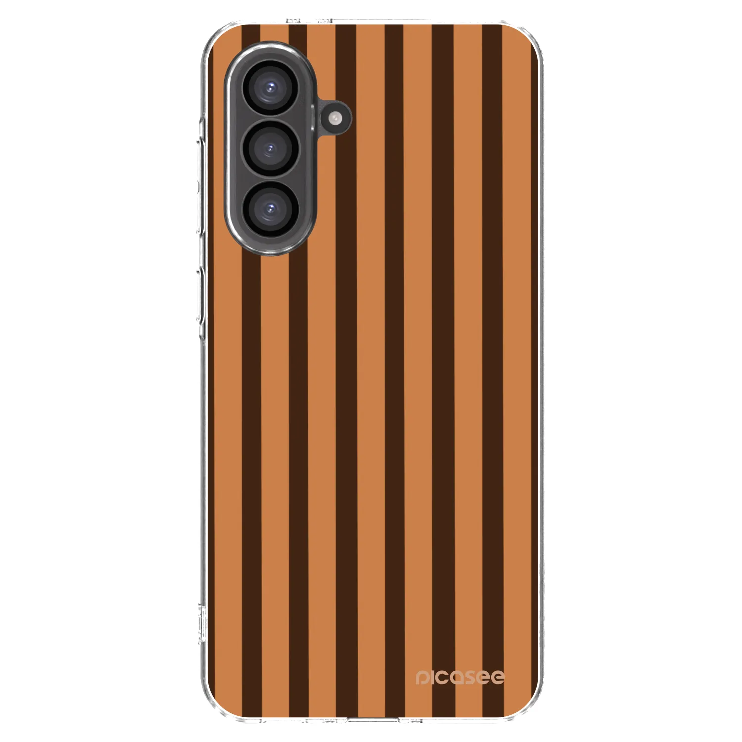 Picasee Samsung Galaxy A56 5G A566B Hülle - Transparentes Silikon - Caramel lines