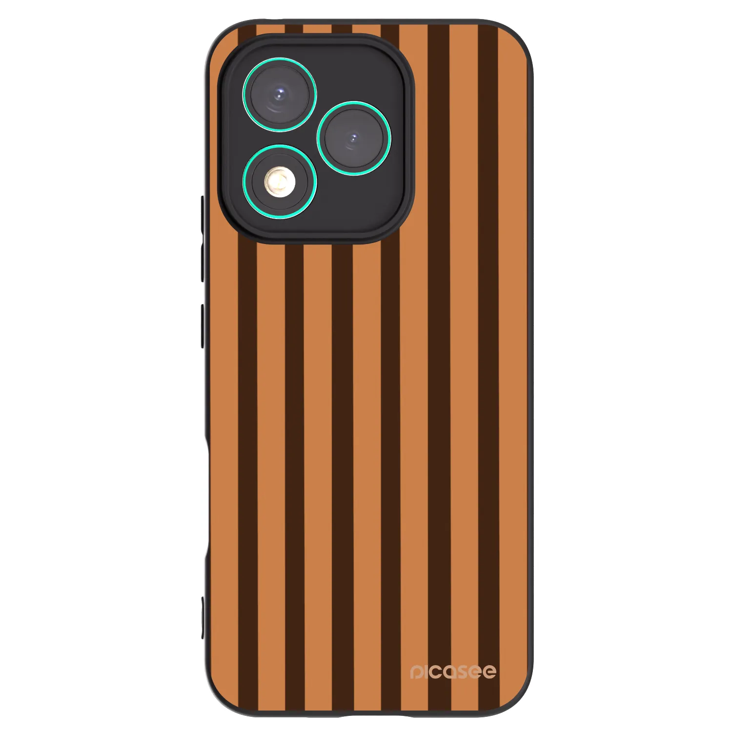 Picasee Honor 400 Lite 5G Hülle - Schwarzes Silikon - Caramel lines