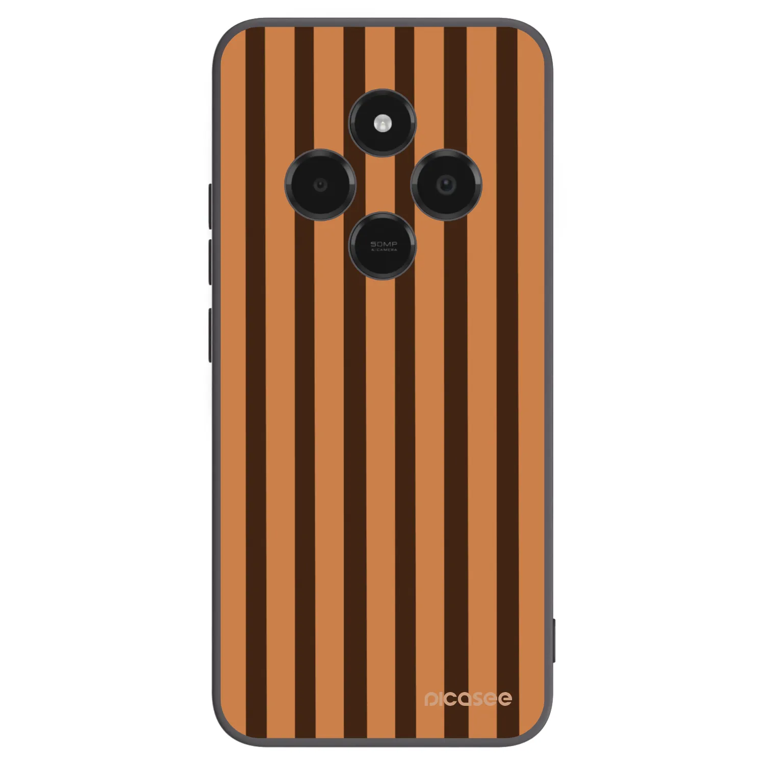 Picasee Xiaomi Poco C75 Hülle - Schwarzes Silikon - Caramel lines