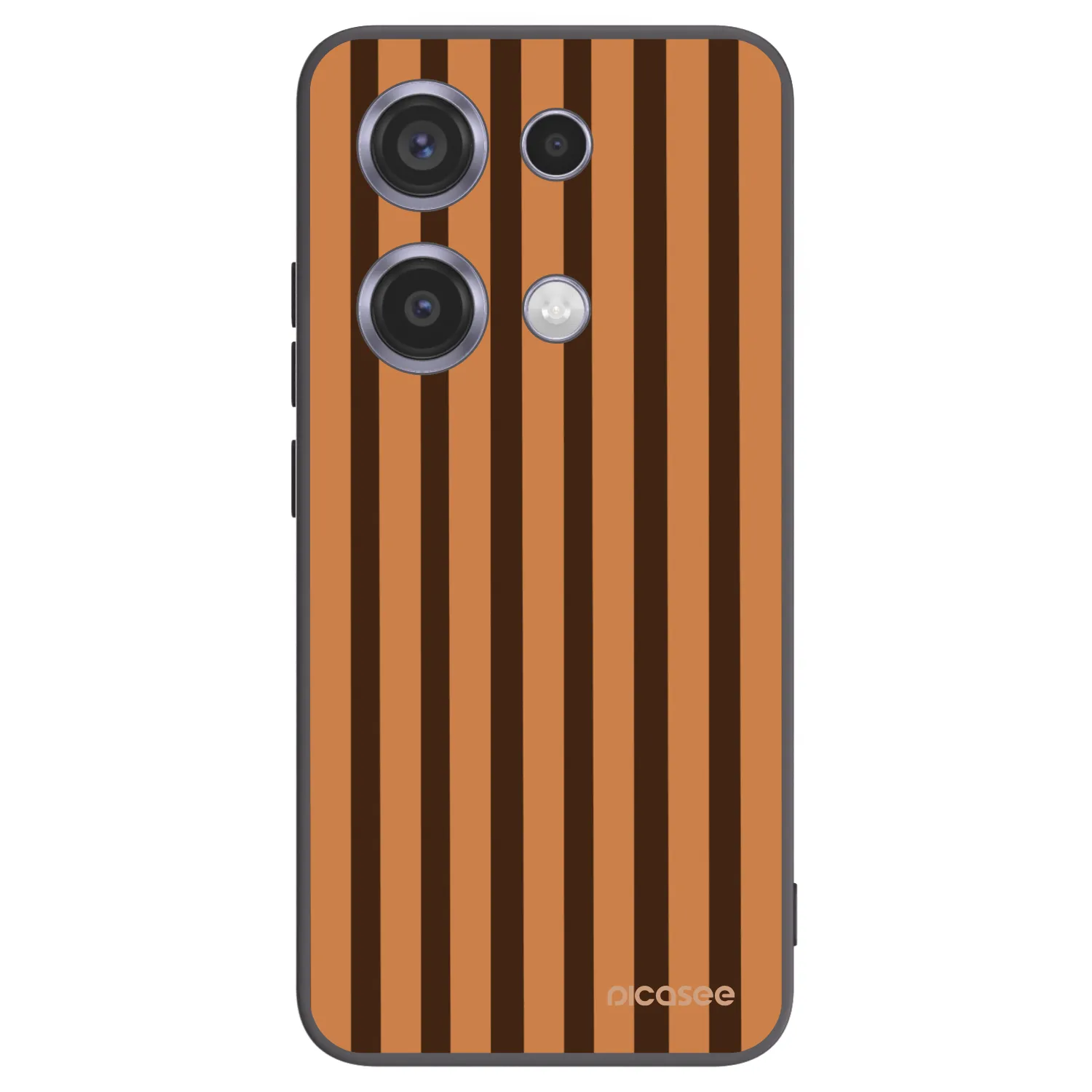 Picasee Xiaomi Redmi Note 14S Hülle - Schwarzes Silikon - Caramel lines