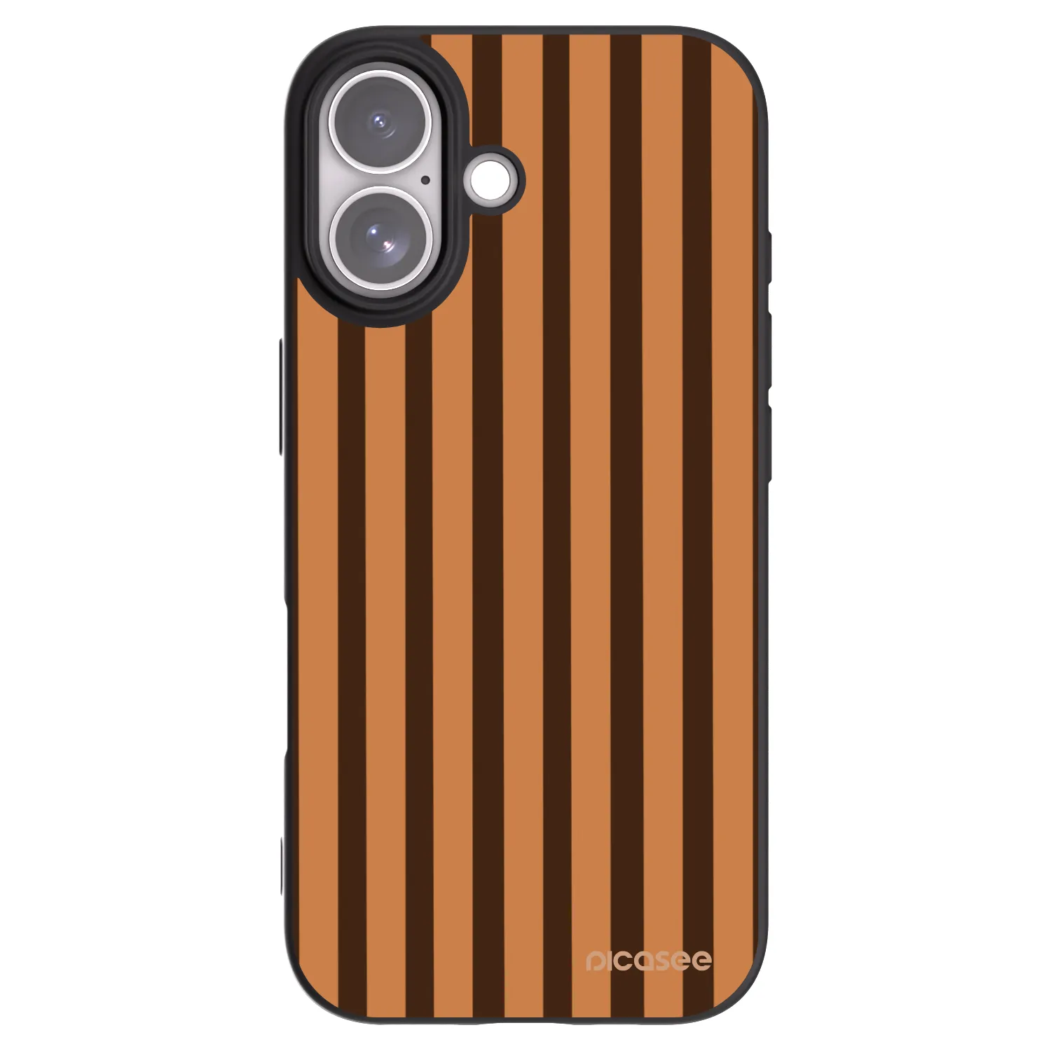 Picasee Apple iPhone 17 Hülle - Schwarzes Silikon - Caramel lines