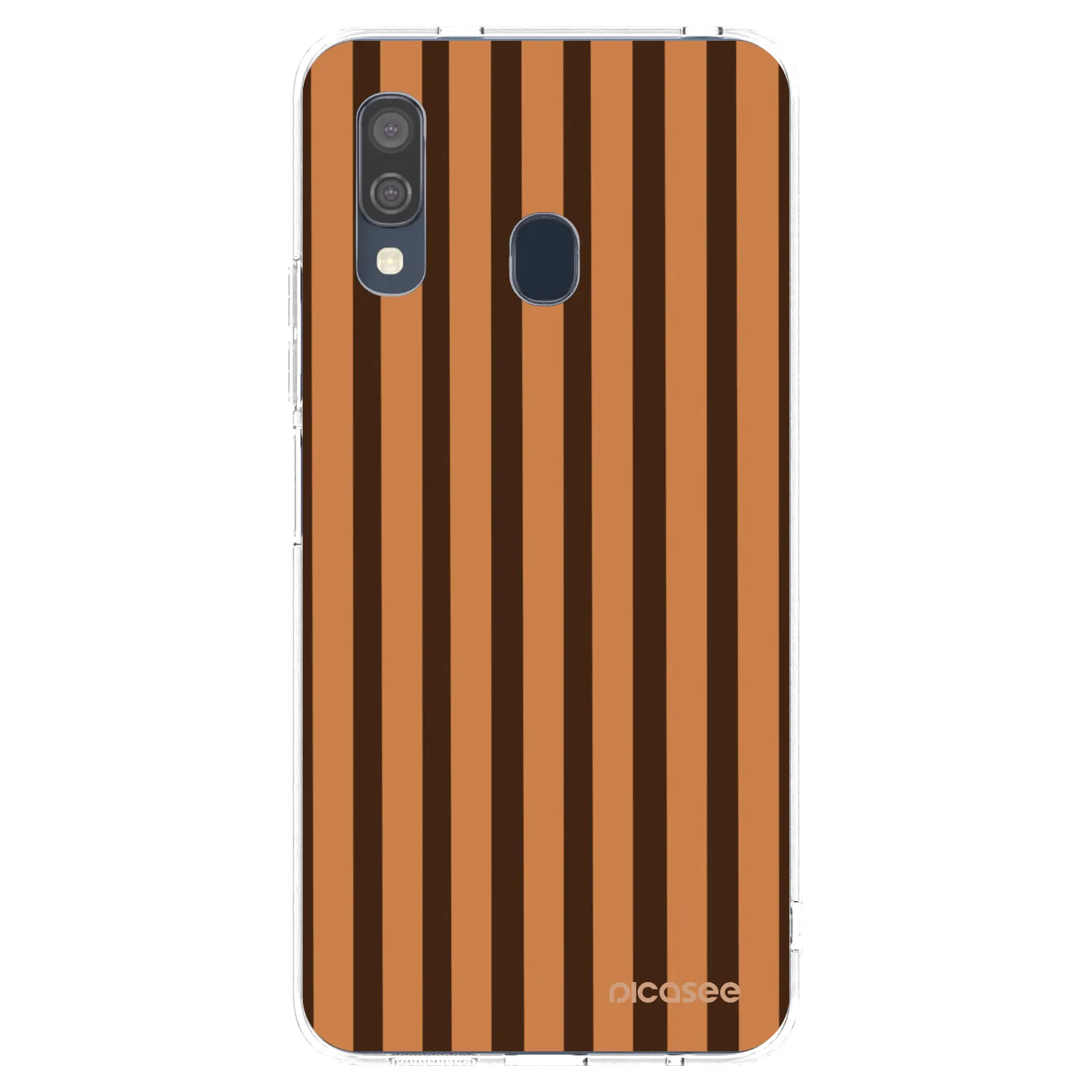 Picasee Samsung Galaxy A40 A405F Hülle - Transparentes Silikon - Caramel lines