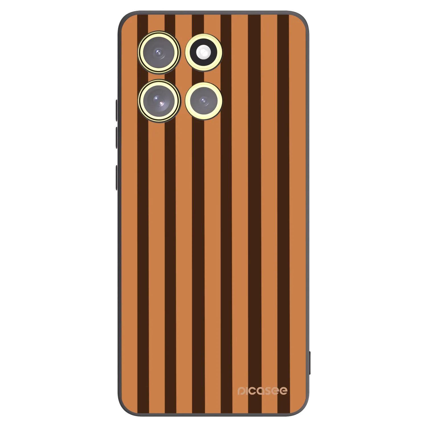 Picasee Motorola Moto G86 5G Hülle - Schwarzes Silikon - Caramel lines