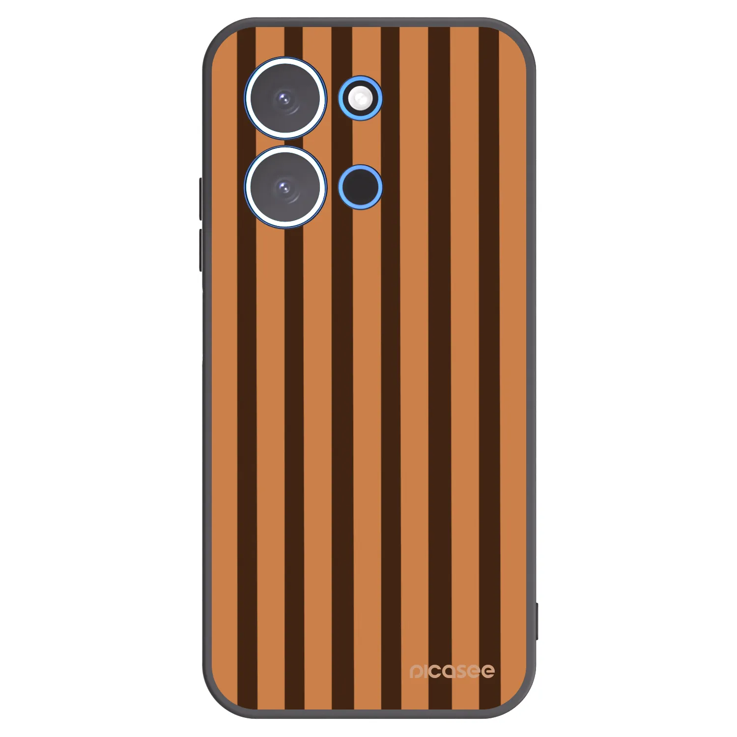 Picasee Xiaomi Redmi 15C 4G Hülle - Schwarzes Silikon - Caramel lines