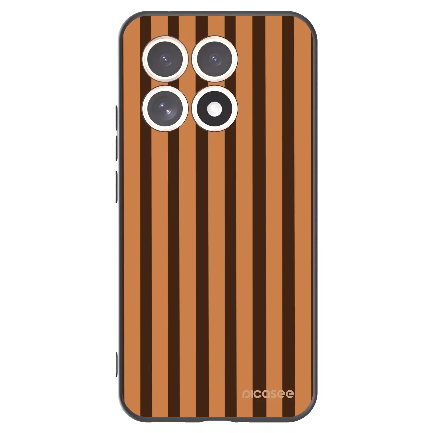 Picasee Xiaomi 15T Hülle - Schwarzes Silikon - Caramel lines