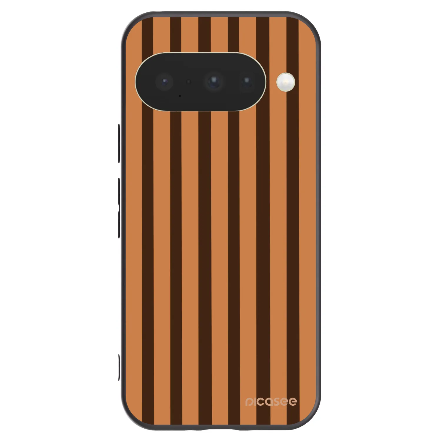 Picasee Google Pixel 10 Hülle - Schwarzes Silikon - Caramel lines