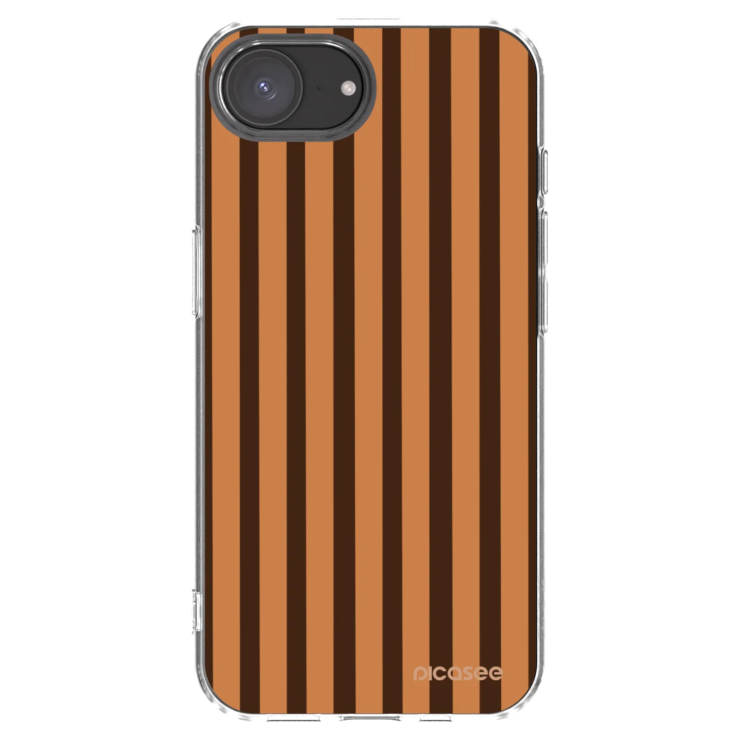 Picasee Apple iPhone 17e Hülle - Transparentes Silikon - Caramel lines