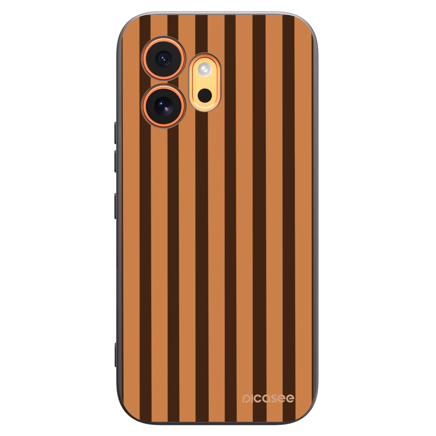 Picasee Honor 600 Hülle - Schwarzes Silikon - Caramel lines