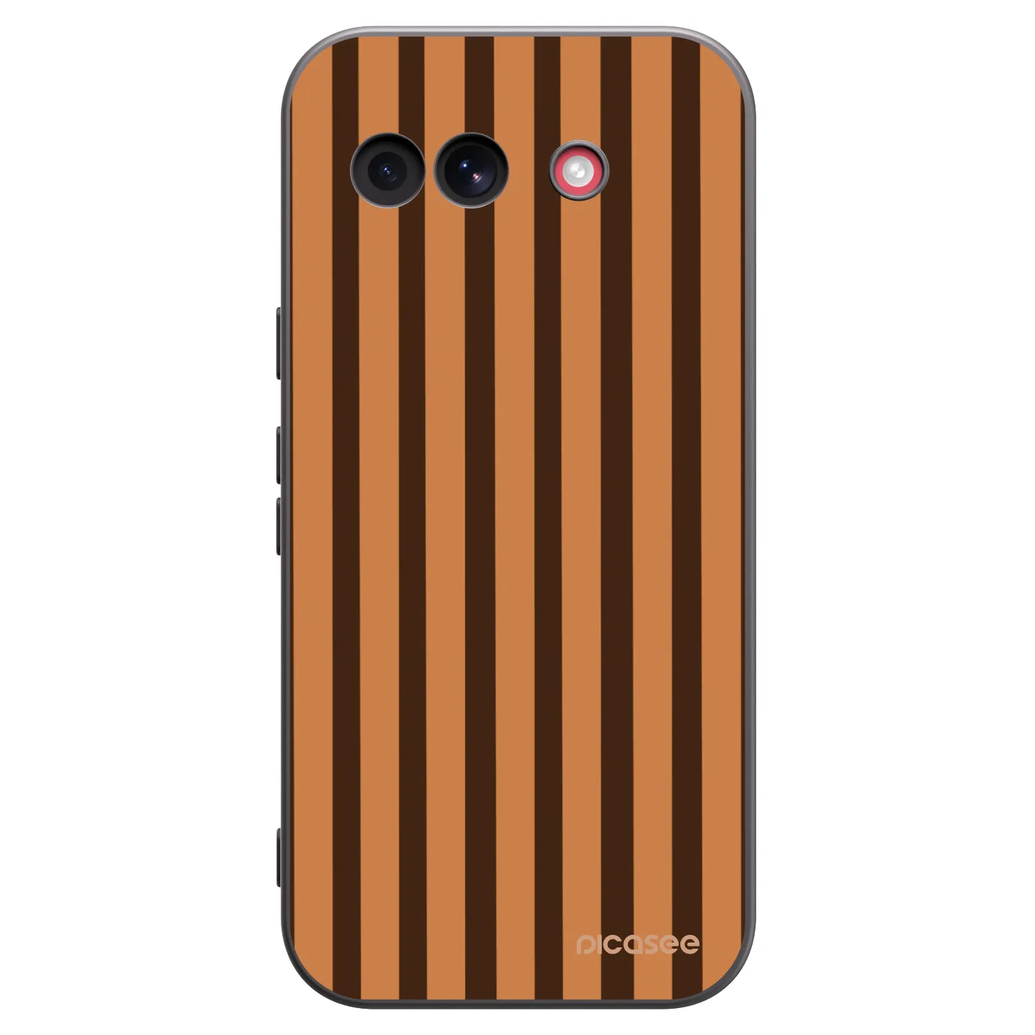 Picasee Google Pixel 10a Hülle - Schwarzes Silikon - Caramel lines