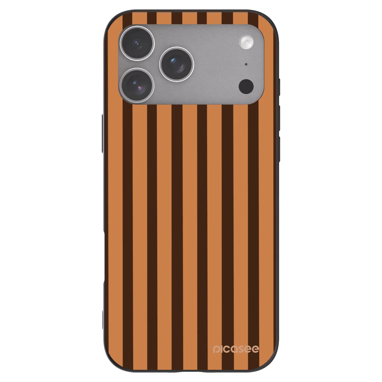 Picasee Apple iPhone 18 Pro Max Hülle - Schwarzes Silikon - Caramel lines