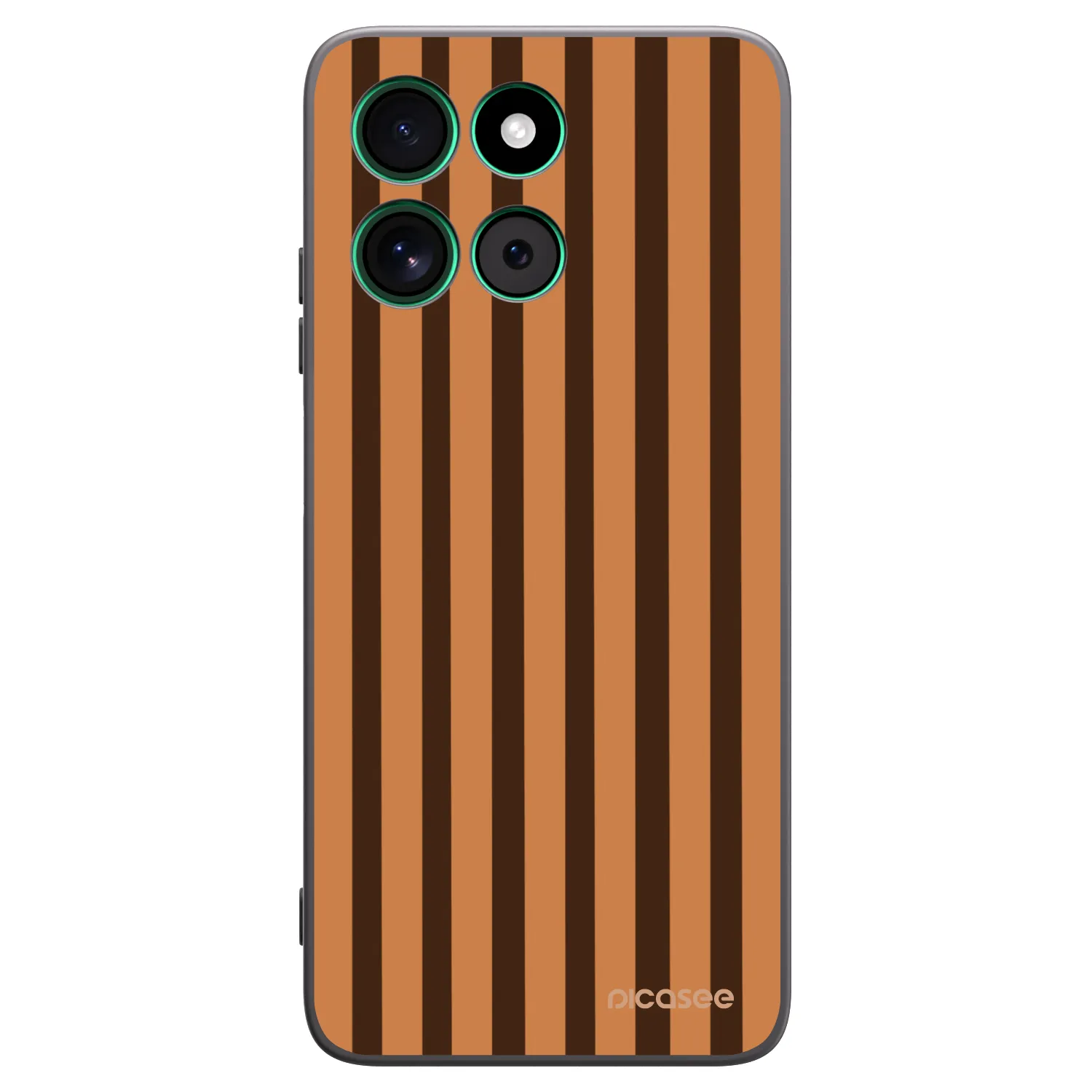 Picasee Motorola Moto G57 Power Hülle - Schwarzes Silikon - Caramel lines